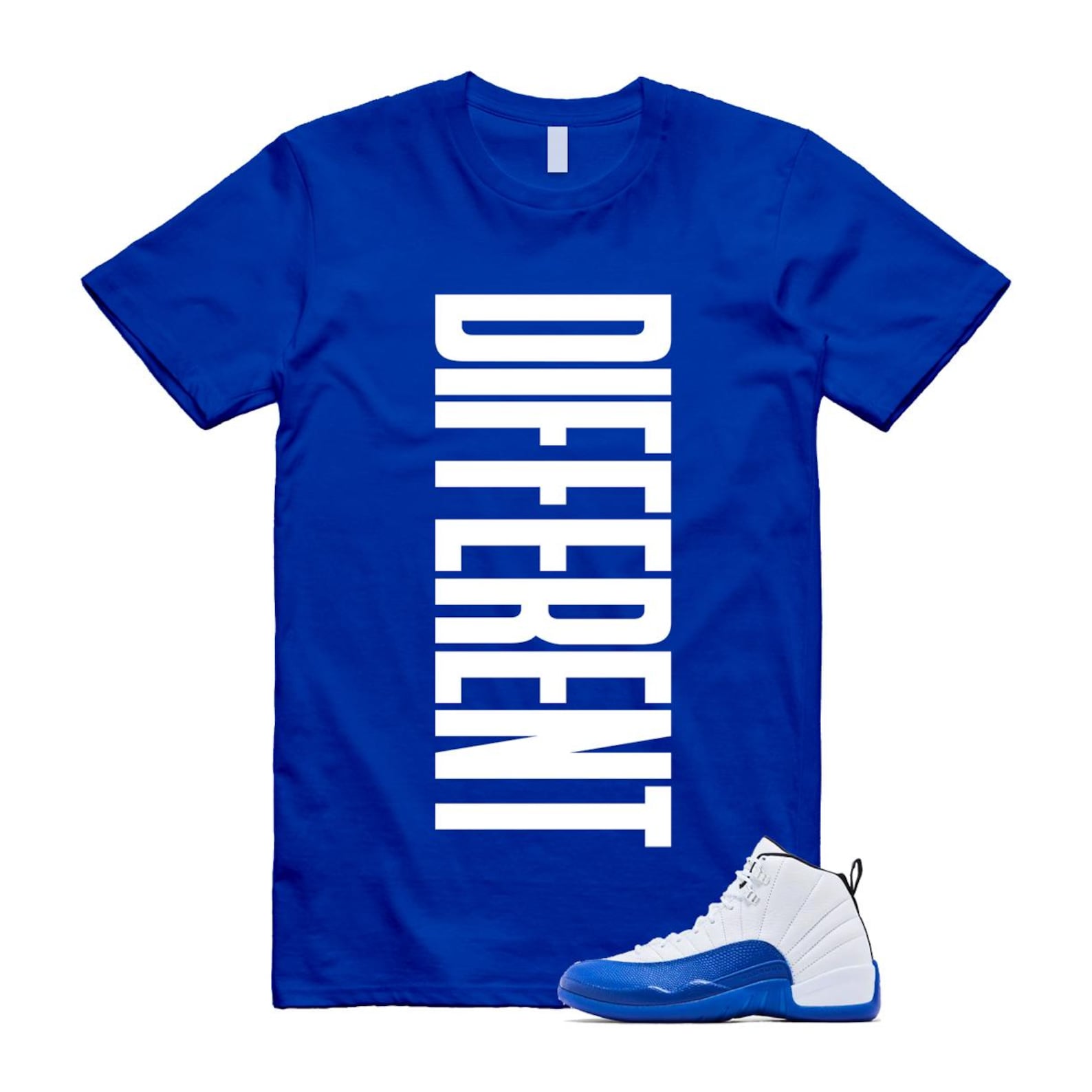 12 Blueberry Game Royal Blue White Black T Shirt Match DFRNT CT8013-140 T-Shirt, Sneaker Match Tee