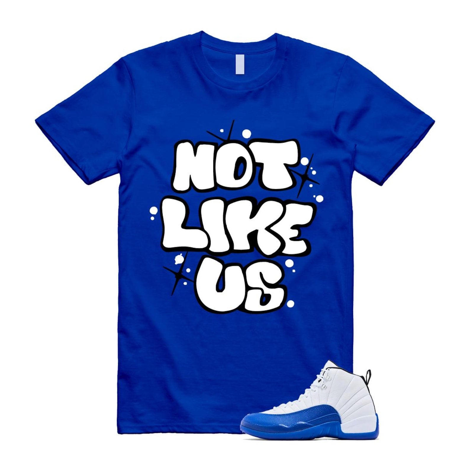 12 Blueberry Game Royal Blue White Black T Shirt Match NLU CT8013-140 T-Shirt, Sneaker Match Tee