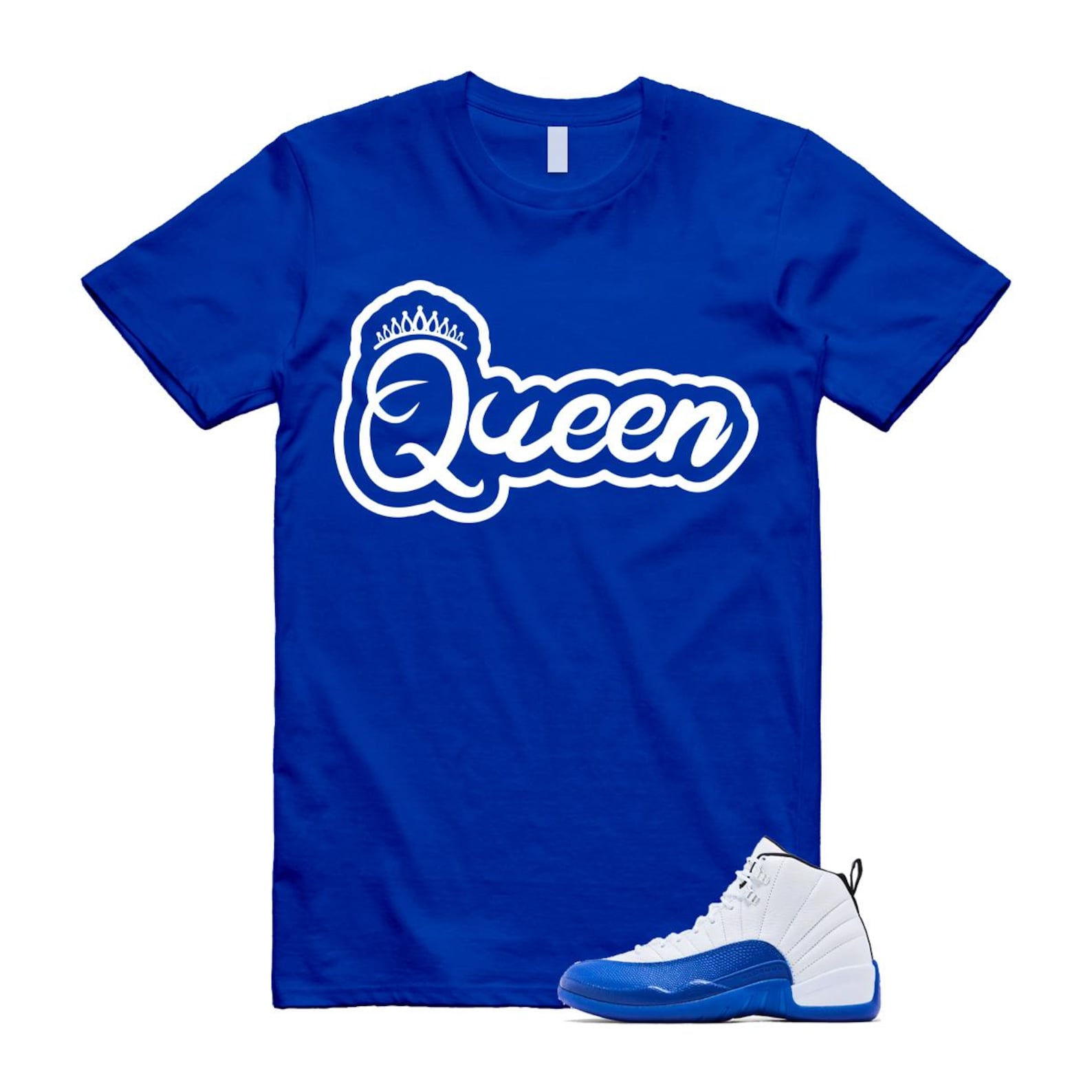12 Blueberry Game Royal Blue White Black T Shirt Match Q2 CT8013-140 T-Shirt, Sneaker Match Tee