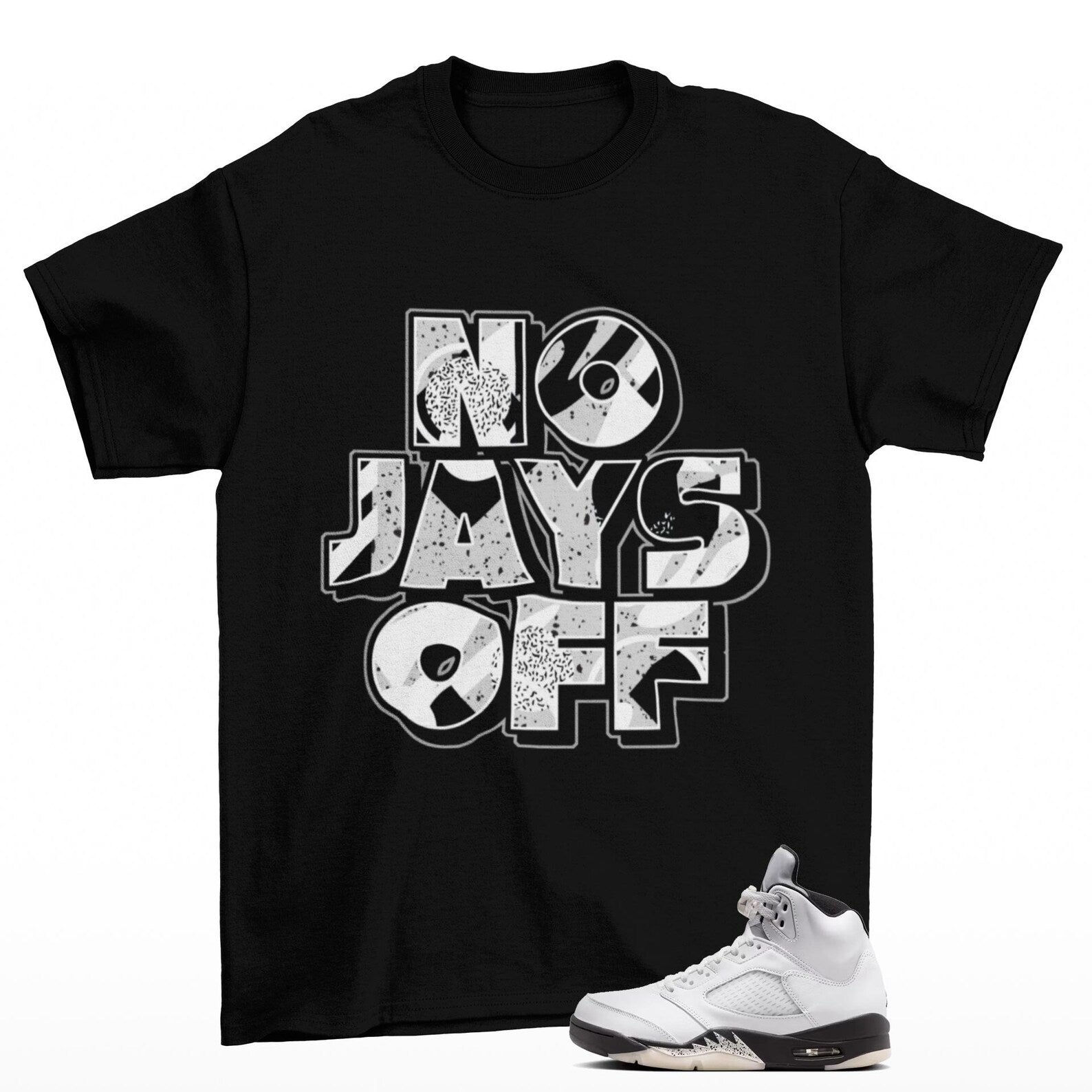 Jay All Day Sneaker T-Shirt Black to Match Jordan 5 Retro Reverse Metallic, DD0587-110 T-Shirt, Sneaker Match Tee