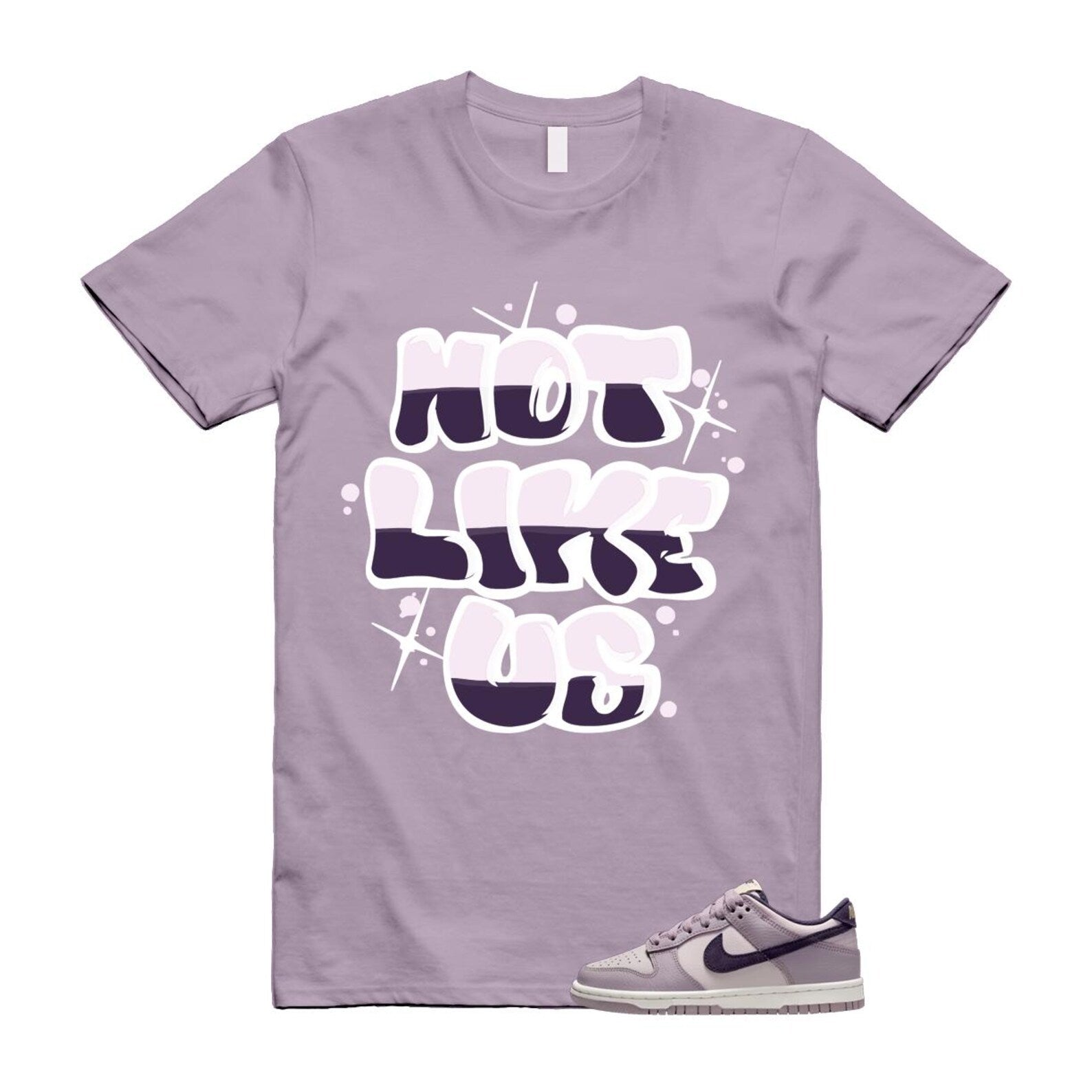 Dunk Light Violet Ore Platinum Dark Raisin T Shirt Match NLU HQ3642-202 T-Shirt, Sneaker Match Tee