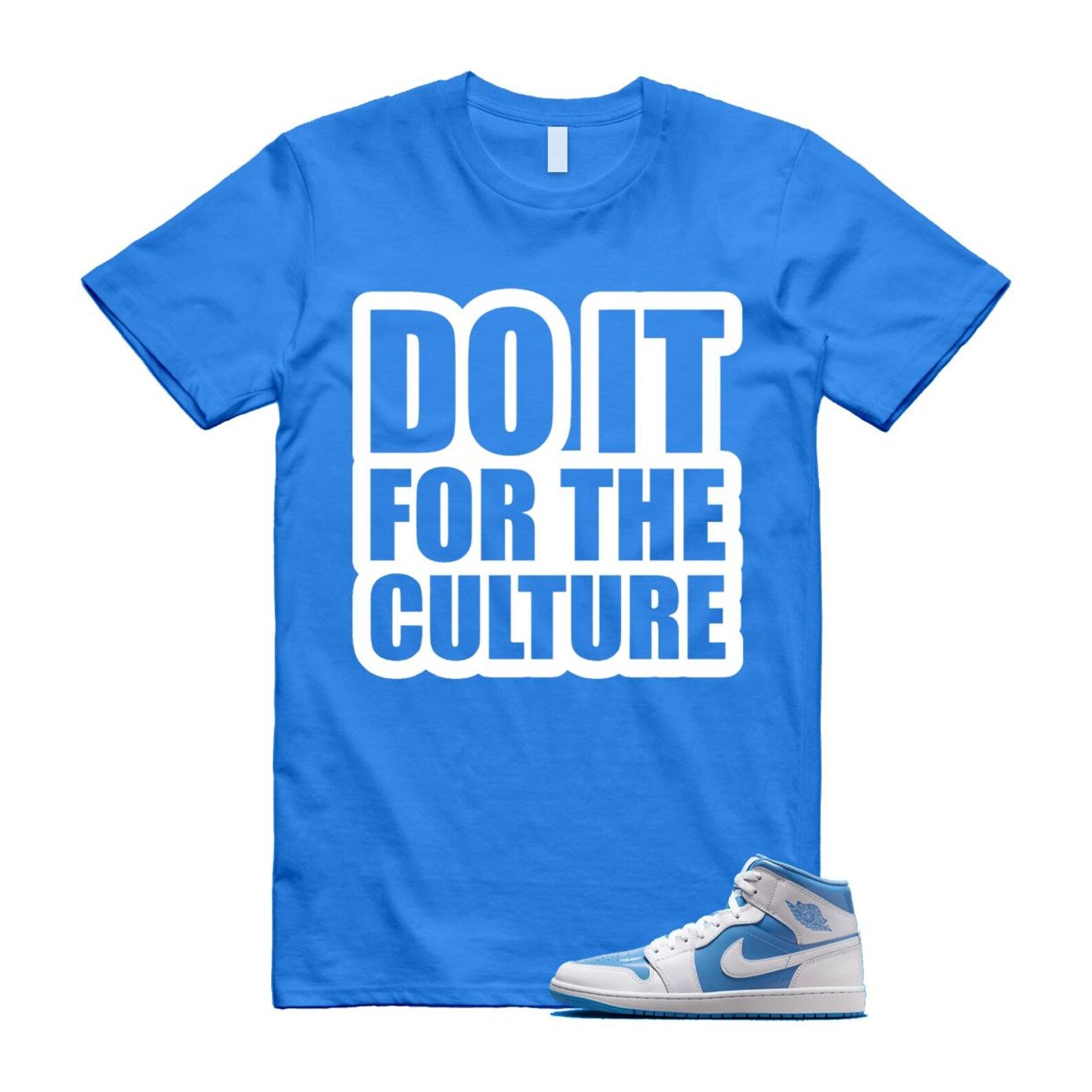 1 Legend Blue White Mid T Shirt Match CULTURE FZ2142-114 T-Shirt, Sneaker Match Tee