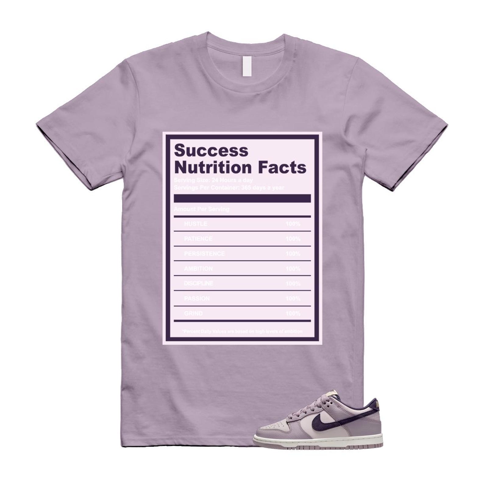 Dunk Light Violet Ore Platinum Dark Raisin T Shirt Match SUCC HQ3642-202 T-Shirt, Sneaker Match Tee