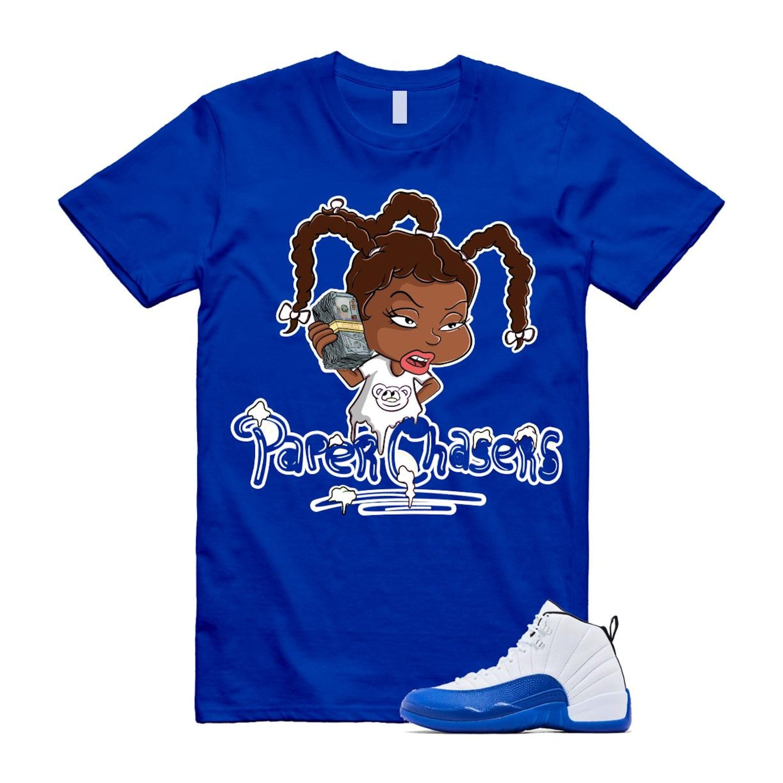 12 Blueberry Game Royal Blue White Black T Shirt Match PC ALT CT8013-140 T-Shirt, Sneaker Match Tee