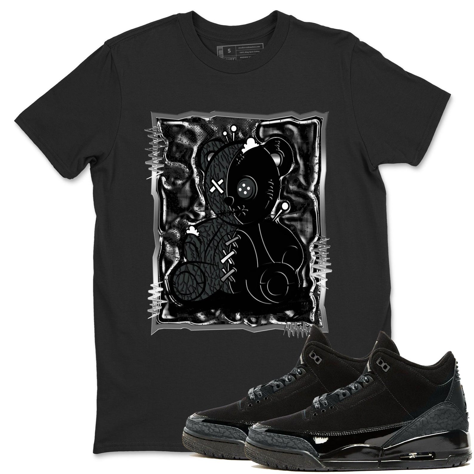 Vintage Bear Graphic T-Shirt To Wear With Jordans 3s Black Cat, CT8532-001 T-Shirt, Sneaker Match Tee