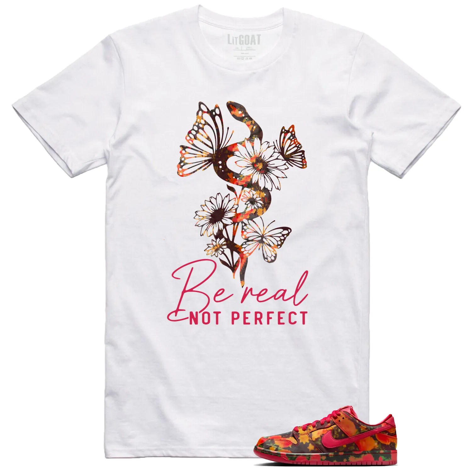 Be Real Tee to Match SB Dunk Low The Wizard of Oz Poppy Field FZ1291-600 T-Shirt, Sneaker Match Tee