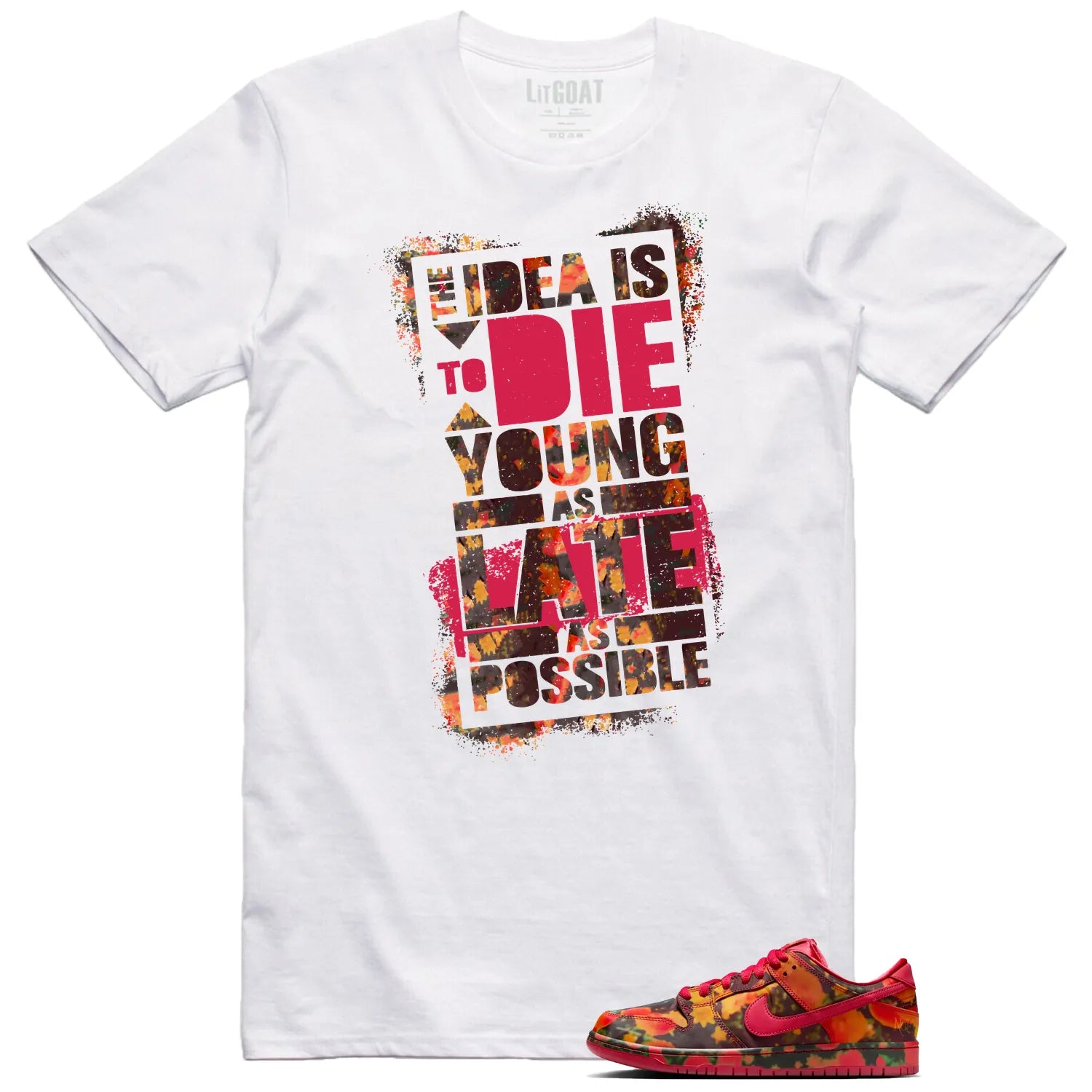 Die Young MatchShirt to Style SB Dunk Low The Wizard of Oz Poppy Field FZ1291-600 T-Shirt, Sneaker Match Tee