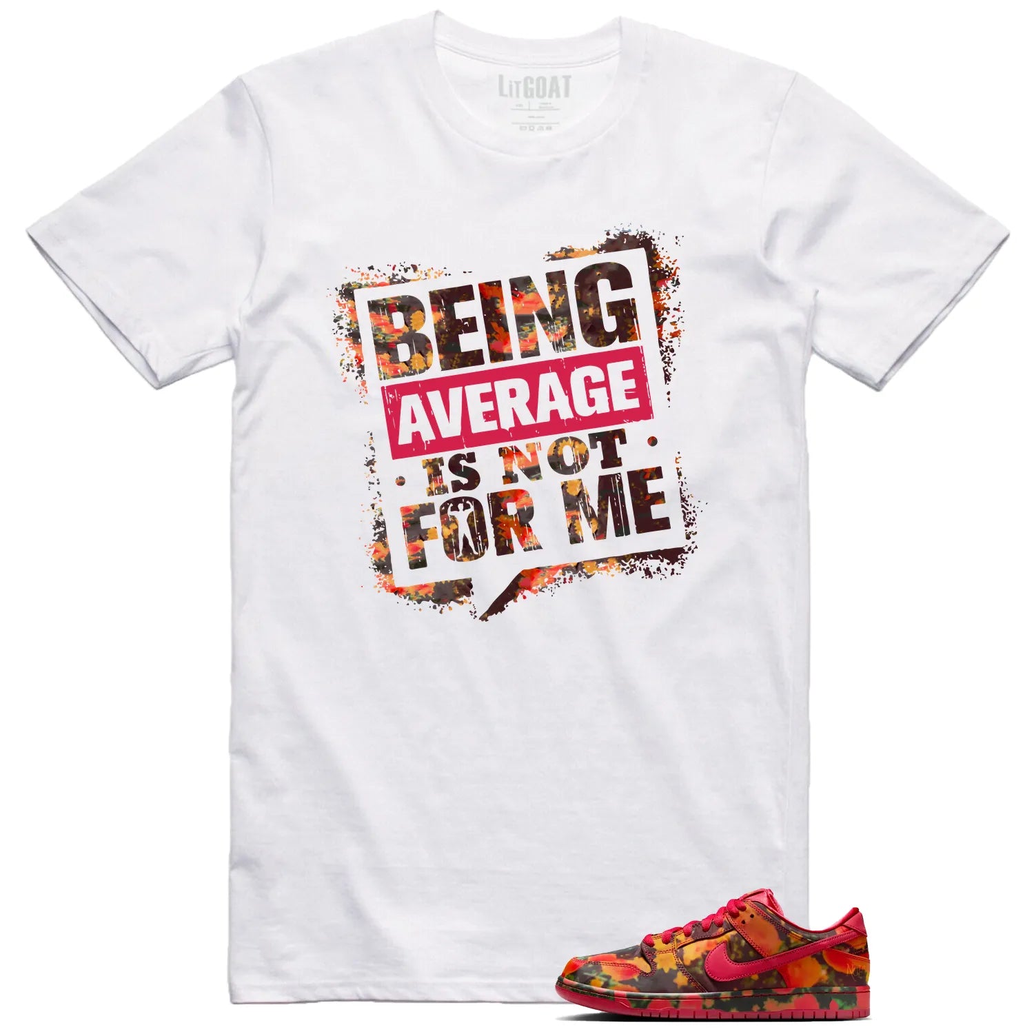 Average Not Me Tee Matches SB Dunk Low The Wizard of Oz Poppy Field Sneaker FZ1291-600 T-Shirt, Sneaker Match Tee