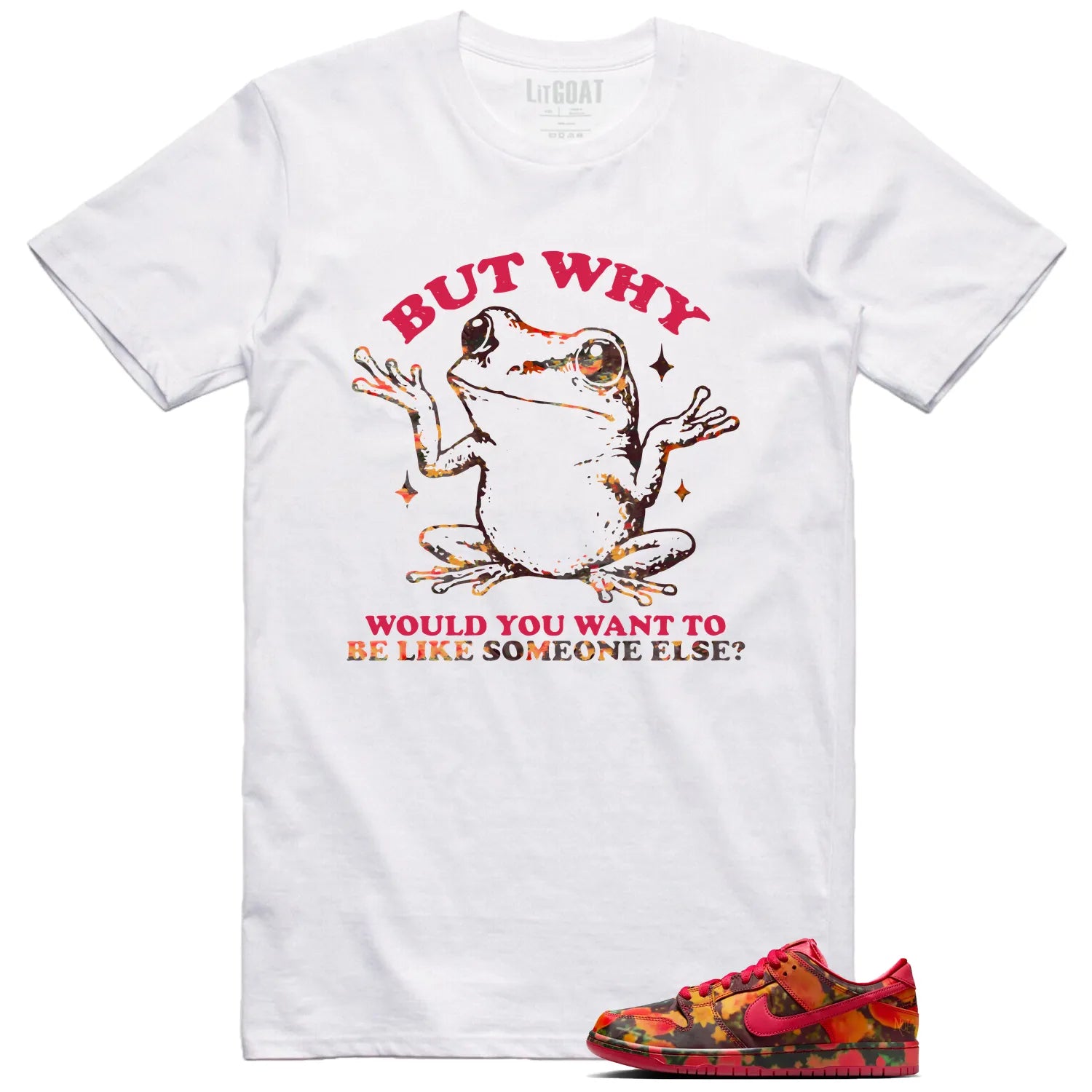 Funny But Why Shirt for SB Dunk Low The Wizard of Oz Poppy Field FZ1291-600 T-Shirt, Sneaker Match Tee