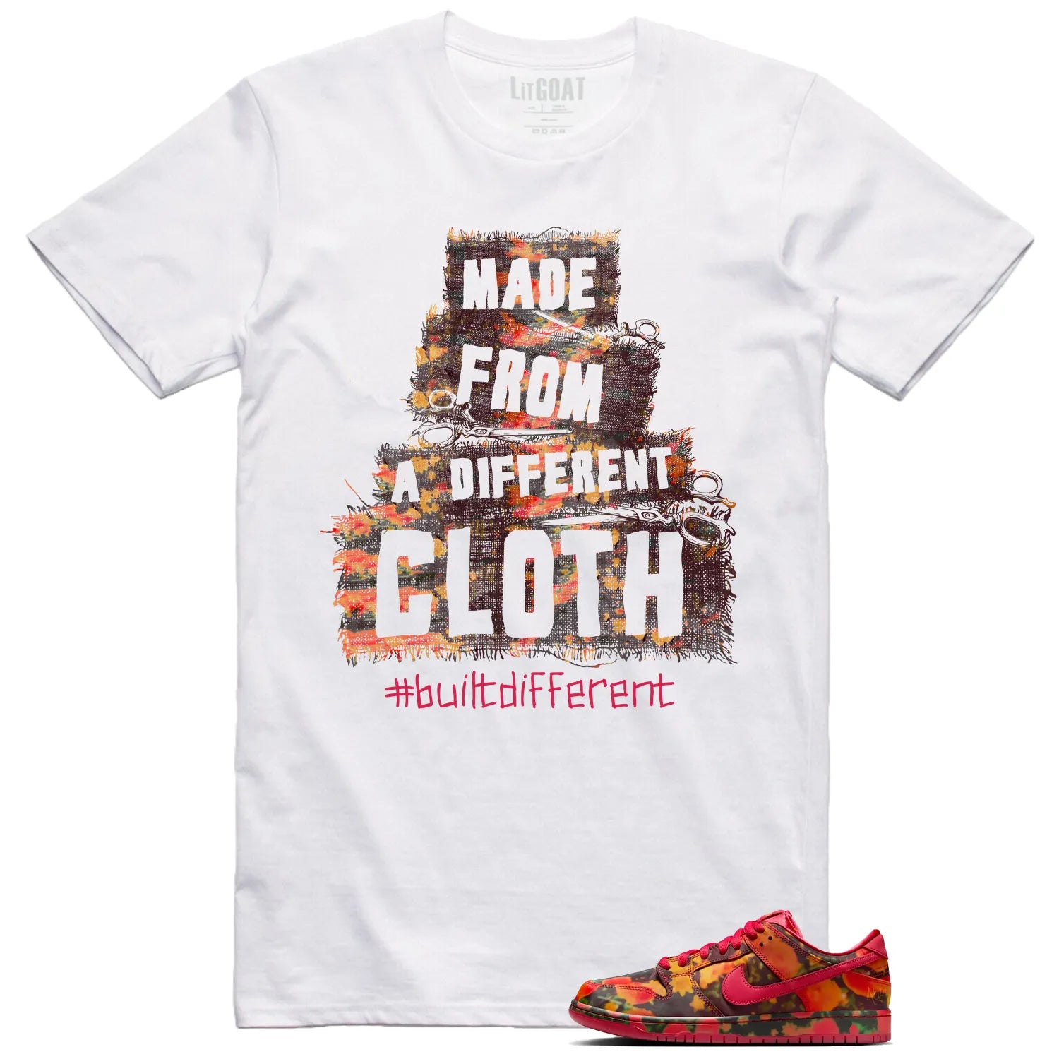 Built Different Tee for SB Dunk Low The Wizard of Oz Poppy Field FZ1291-600 T-Shirt, Sneaker Match Tee
