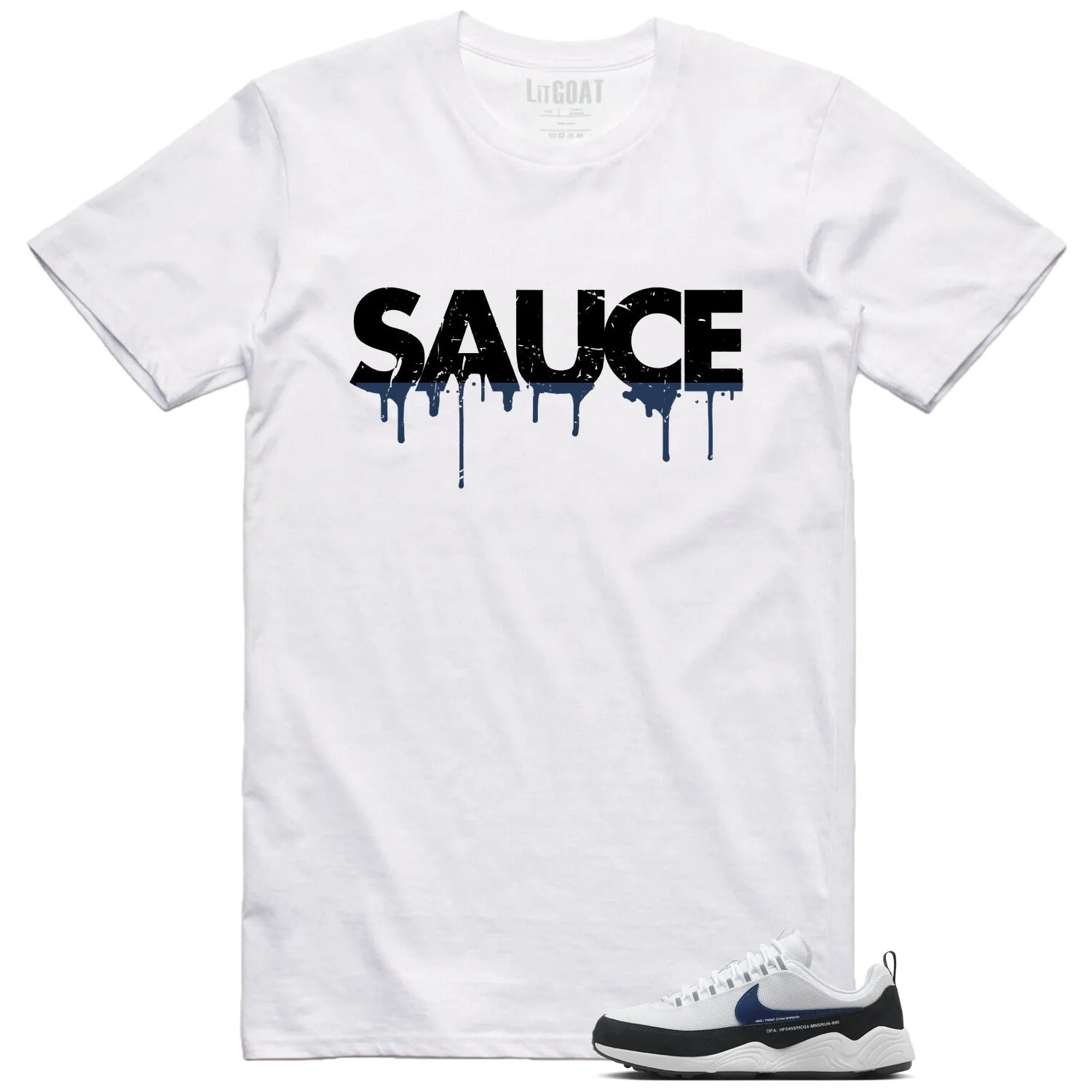 Sauce Tee to Match Your Air Zoom Spiridon Fragment Blue Void HF5455-100 T-Shirt, Sneaker Match Tee