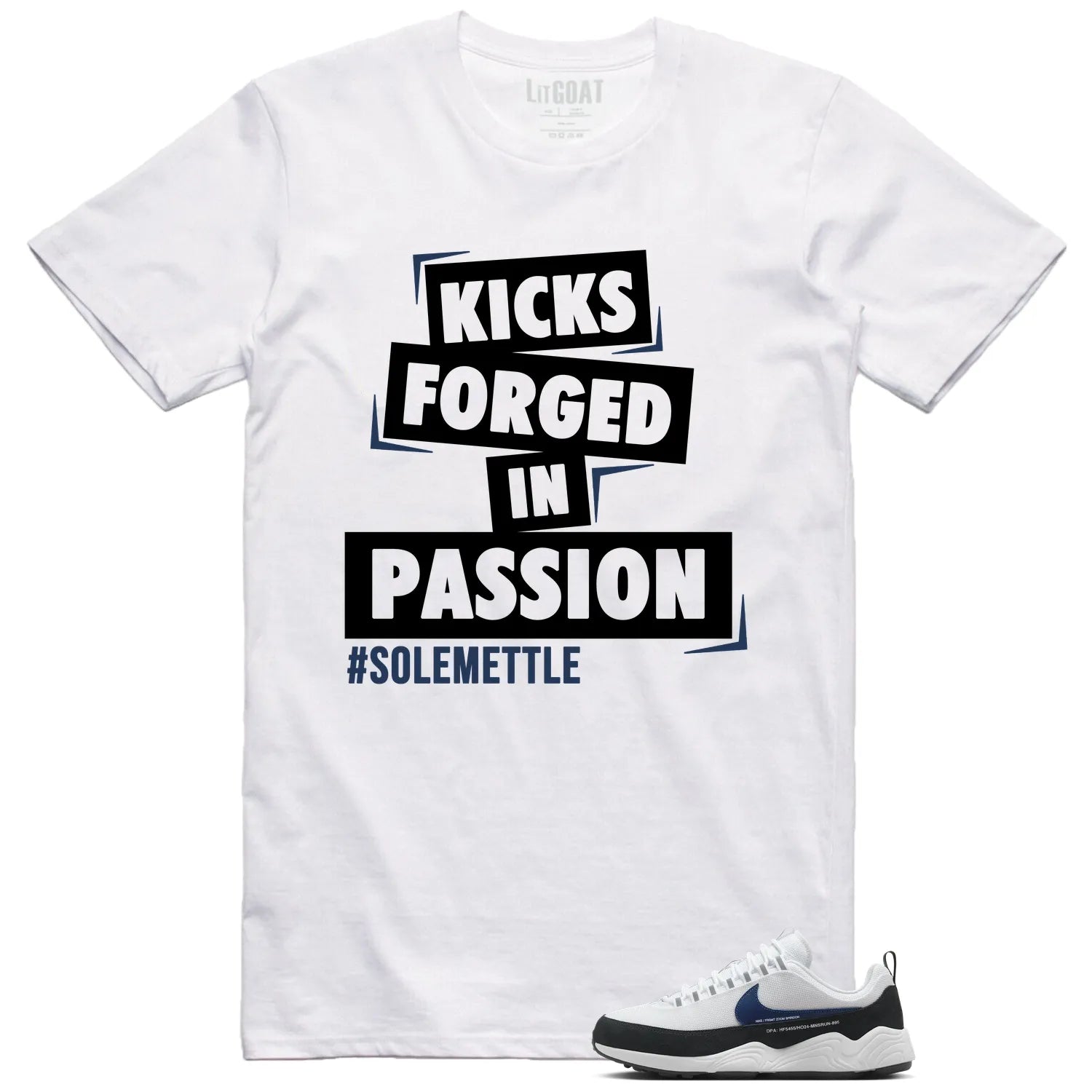 Passion Kicks Tee , Perfect Match for Air Zoom Spiridon Fragment Blue Void HF5455-100 T-Shirt, Sneaker Match Tee