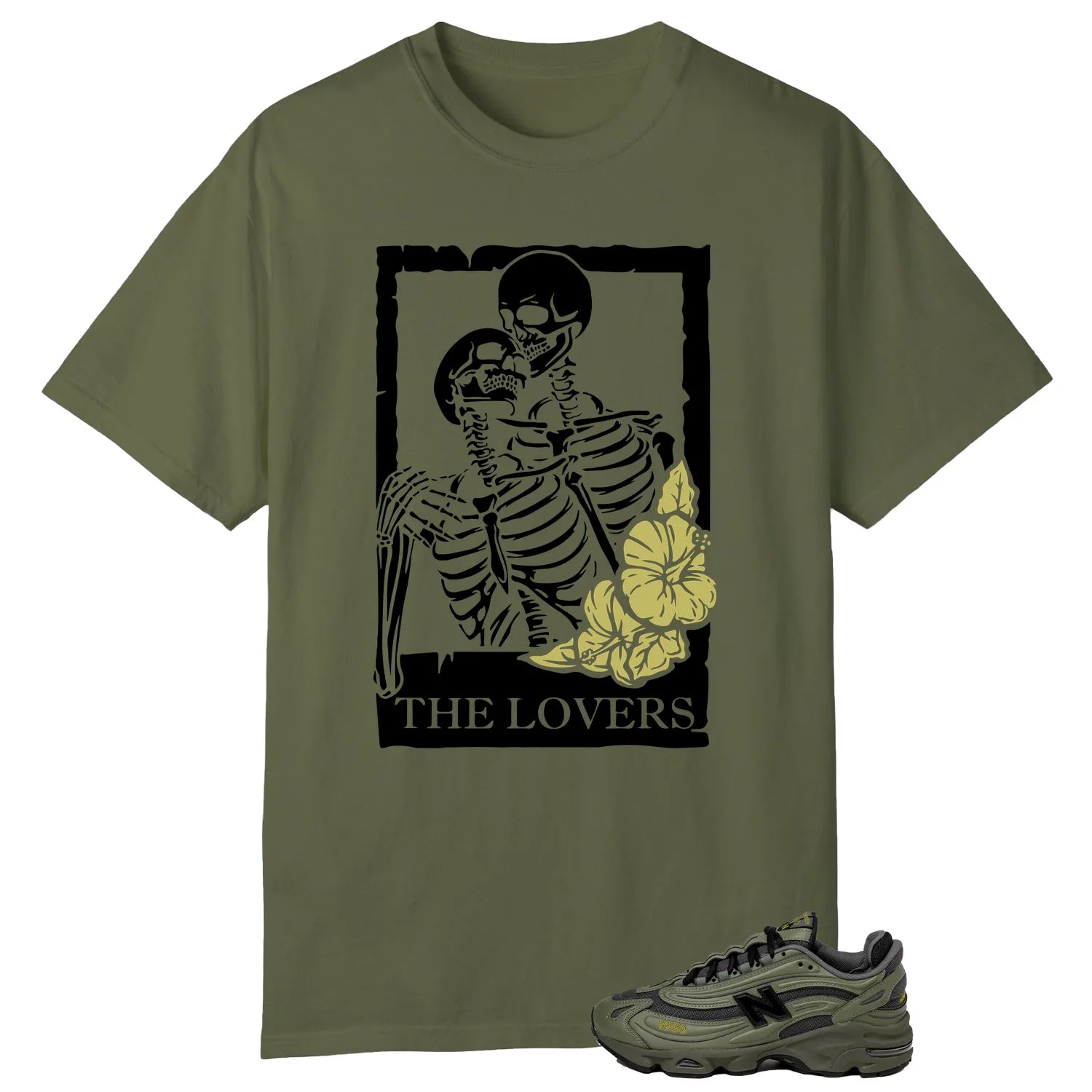 Lovers Tee for New Balance 1000 Dark Olivine Sneakers M1000EA T-Shirt, Sneaker Match Tee
