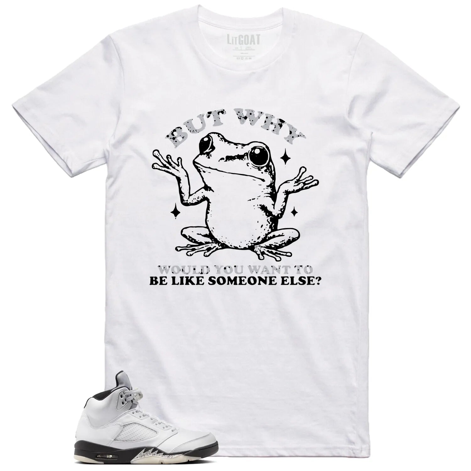 Funny But Why Shirt for Air Jordan 5 Reverse Metallic DD0587-110 T-Shirt, Sneaker Match Tee