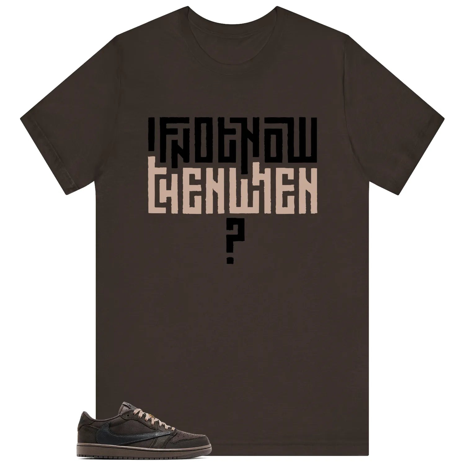 Travis Scott x Air Jordan 1 Low OG Velvet Brown Style T-shirt Motivational Graphic DM7866-202 T-Shirt, Sneaker Match Tee