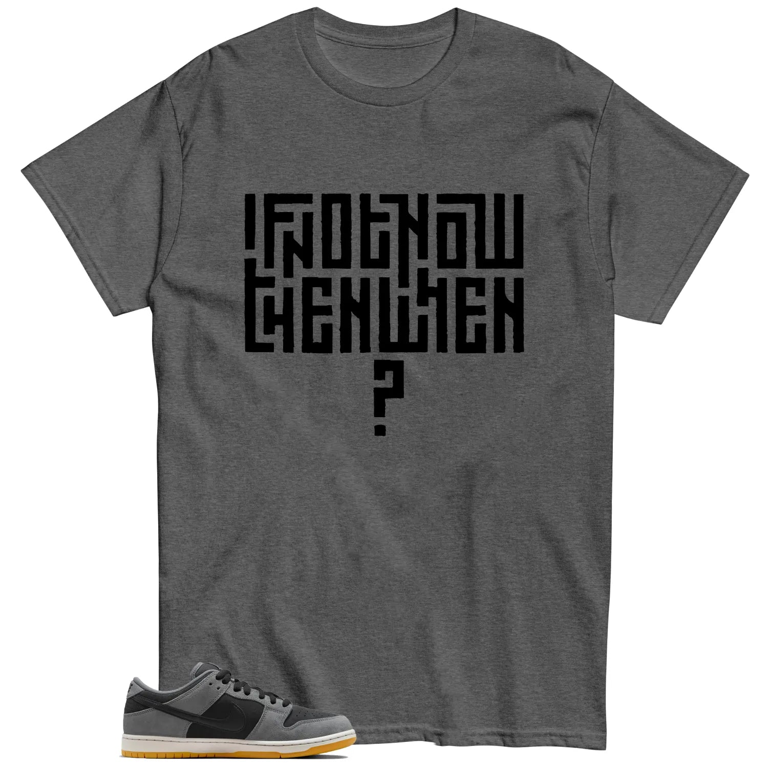 SB Dunk Low Dark Smoke Grey Style T-shirt Motivational Graphic HF3063-001 T-Shirt, Sneaker Match Tee