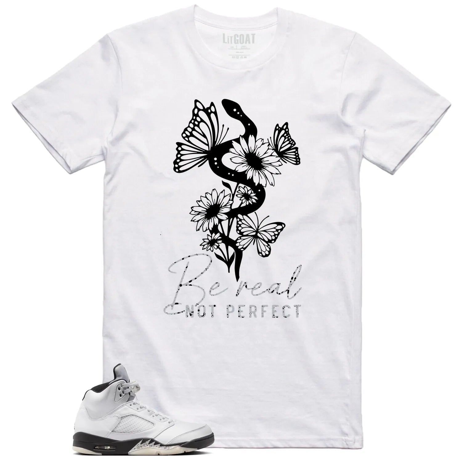 Be Real Tee to Match Air Jordan 5 Reverse Metallic DD0587-110 T-Shirt, Sneaker Match Tee