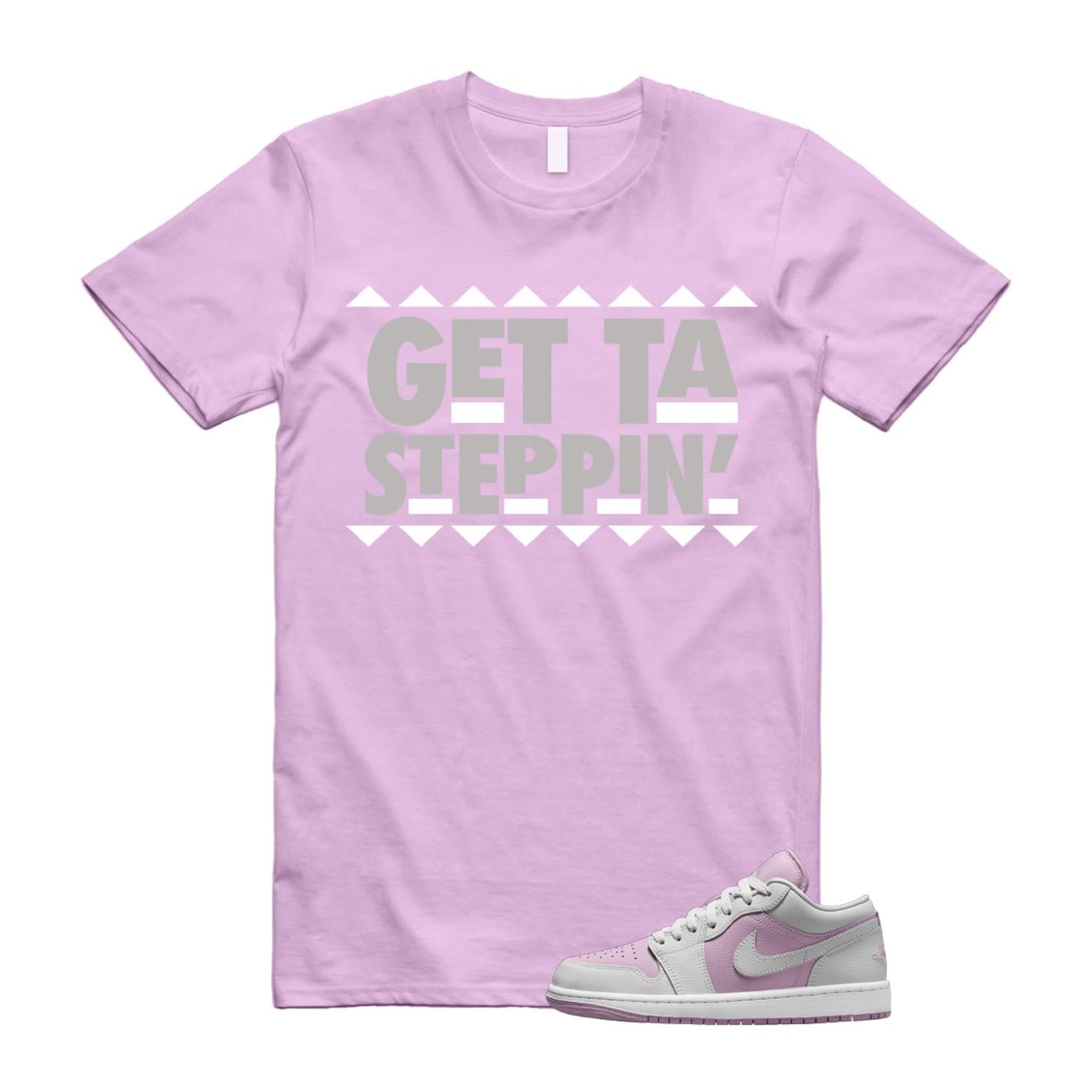 Jordan 1 Low Orchid Neutral Grey T Shirt Match GET DC0774-510 T-Shirt, Sneaker Match Tee