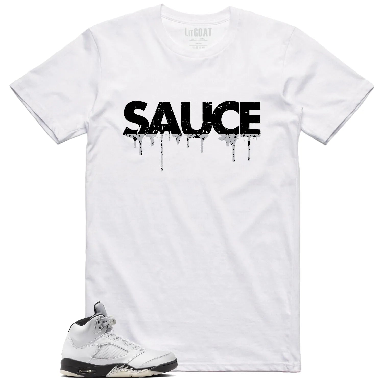 Sauce Tee to Match Your Air Jordan 5 Reverse Metallic DD0587-110 T-Shirt, Sneaker Match Tee