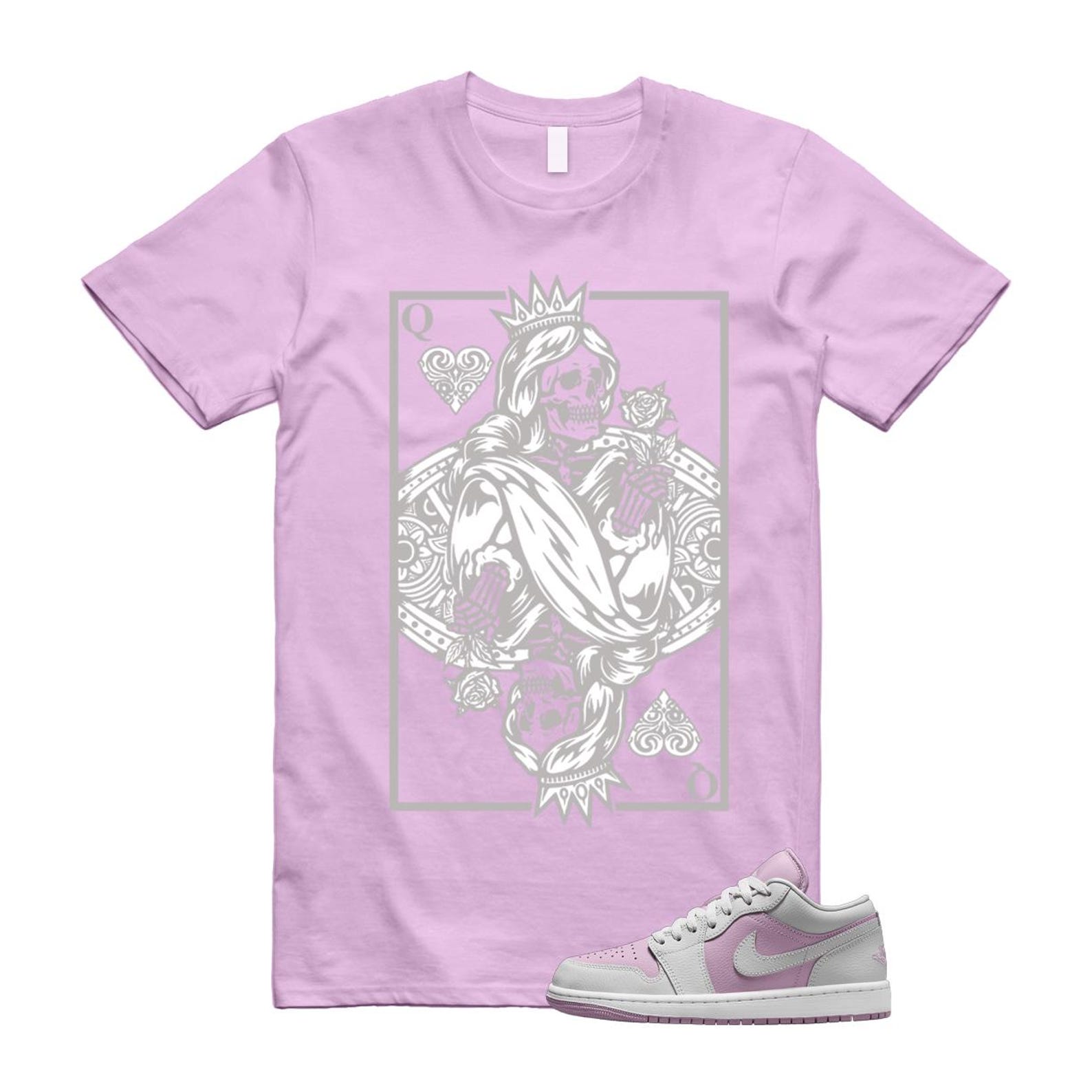 Jordan 1 Low Orchid Neutral Grey T Shirt Match QC DC0774-510 T-Shirt, Sneaker Match Tee