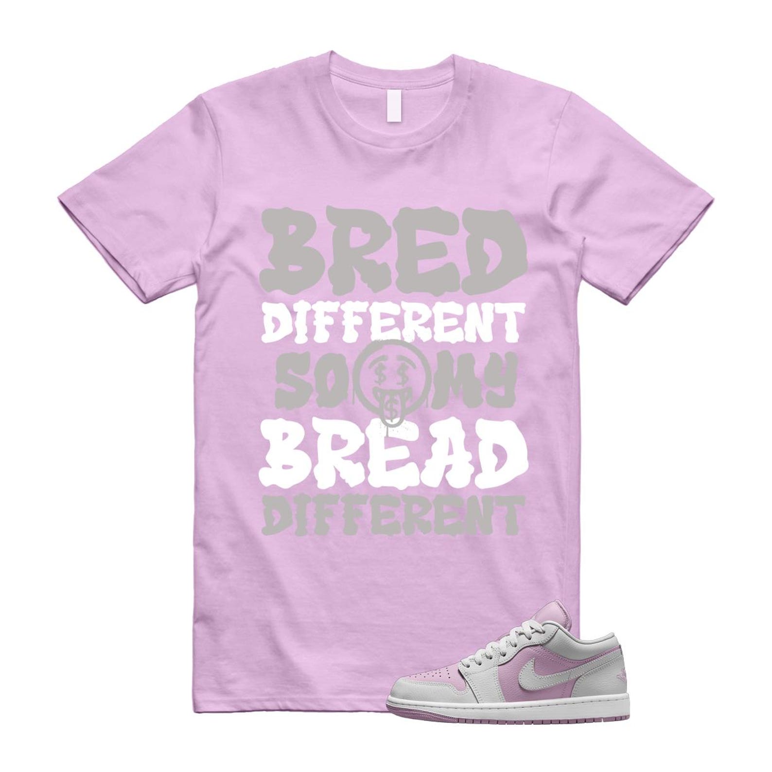 Jordan 1 Low Orchid Neutral Grey T Shirt Match BDBD DC0774-510 T-Shirt, Sneaker Match Tee