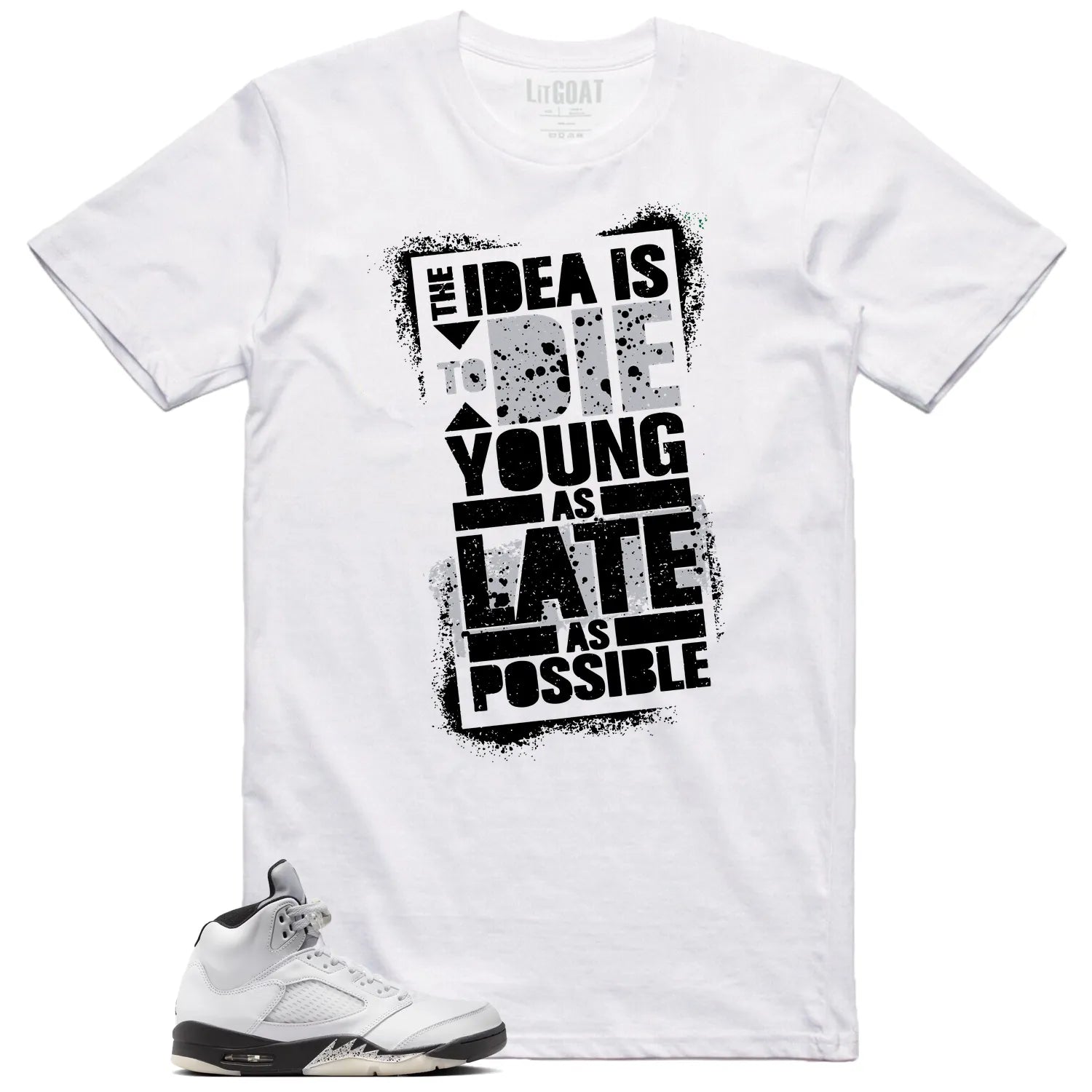 Die Young MatchShirt to Style Air Jordan 5 Reverse Metallic DD0587-110 T-Shirt, Sneaker Match Tee