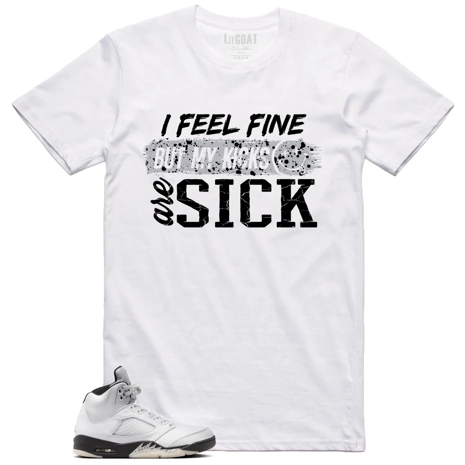 Air Jordan 5 Reverse Metallic Match: Sick Kicks Shirt DD0587-110 T-Shirt, Sneaker Match Tee