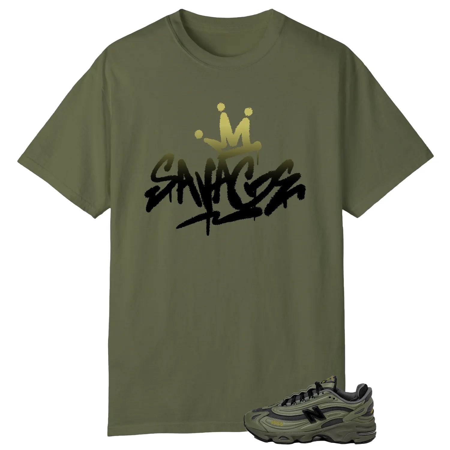 Savage Style Shirt for New Balance 1000 Dark Olivine Lovers M1000EA T-Shirt, Sneaker Match Tee