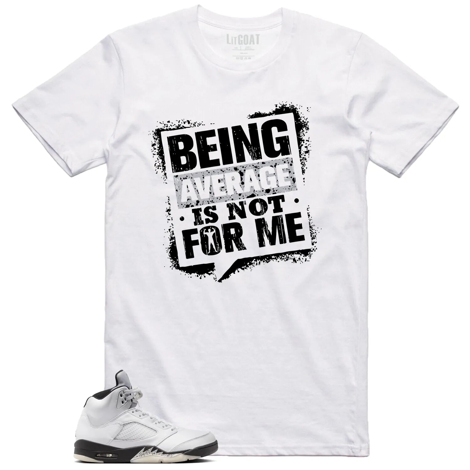 Average Not Me Tee Matches Air Jordan 5 Reverse Metallic Sneaker DD0587-110 T-Shirt, Sneaker Match Tee