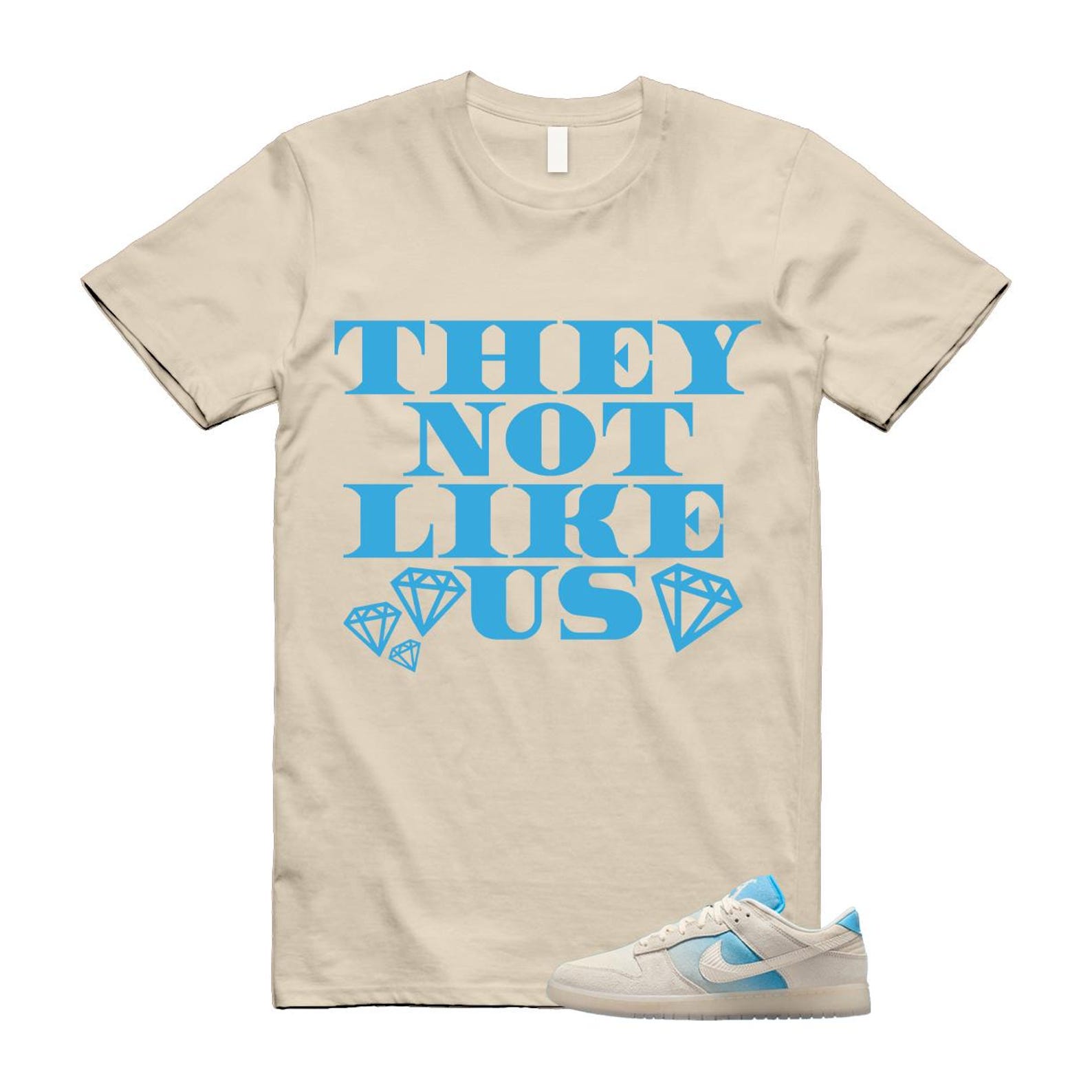 Dunk LA Sail Pale Ivory Baltic Blue SE T Shirt Match US2 HQ3621-133 T-Shirt, Sneaker Match Tee