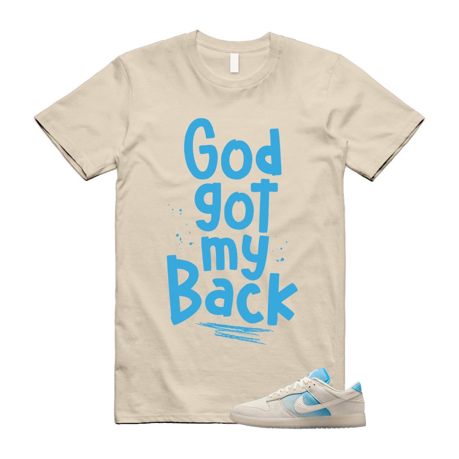 Dunk LA Sail Pale Ivory Baltic Blue SE T Shirt Match GOD HQ3621-133 T-Shirt, Sneaker Match Tee