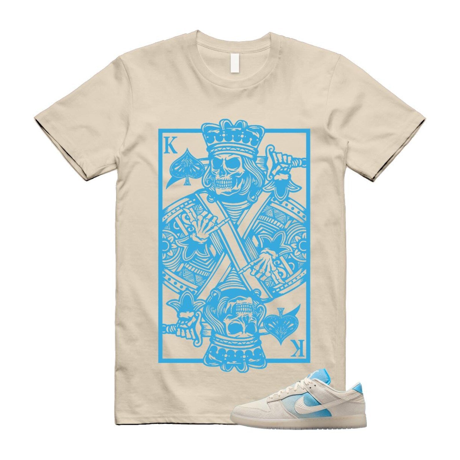 Dunk LA Sail Pale Ivory Baltic Blue SE T Shirt Match KC HQ3621-133 T-Shirt, Sneaker Match Tee