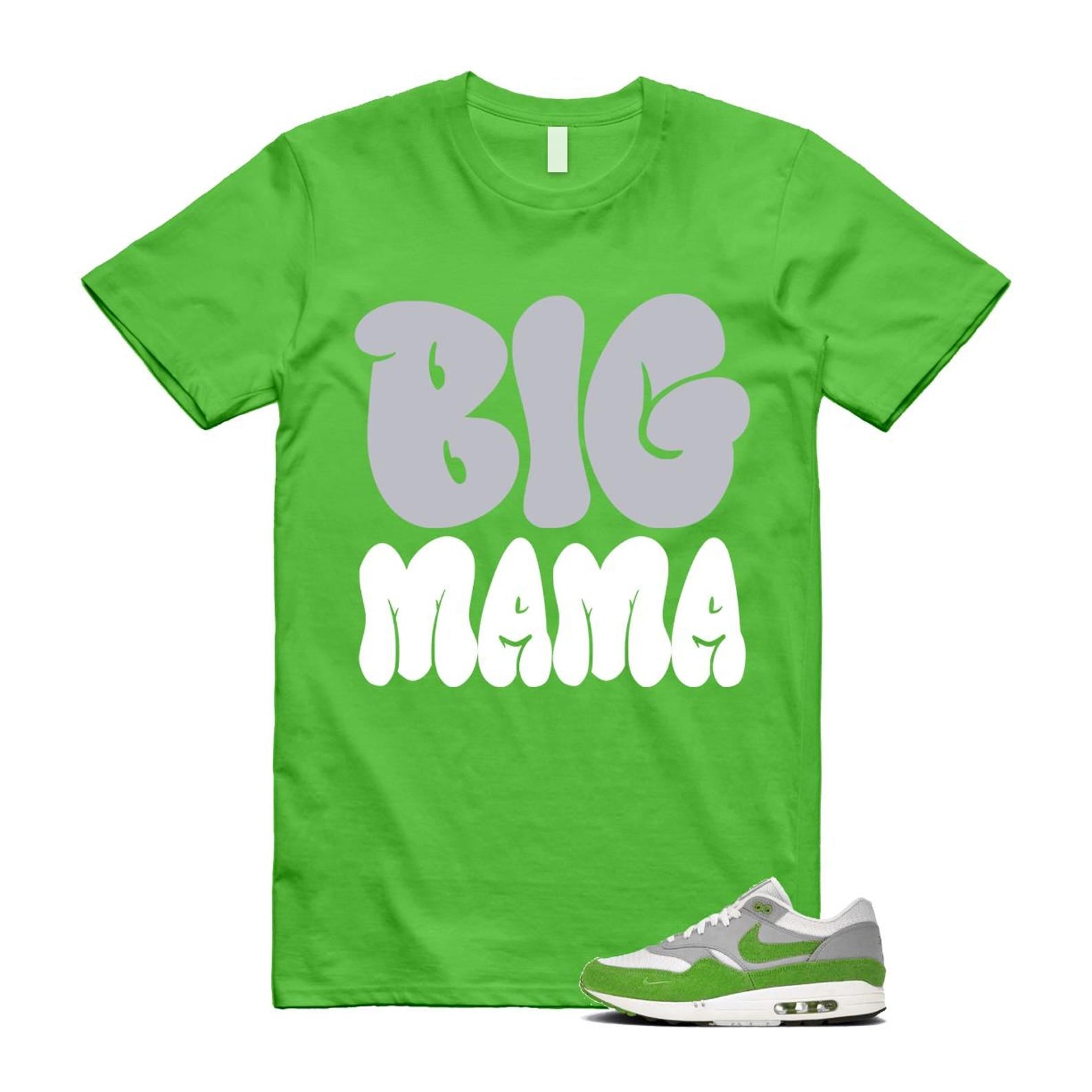 Air Max 1 Chlorophyll Green Patta 20th Anniversary Matte Silver Grey White T Shirt Match MAMA HF1012-300 T-Shirt, Sneaker Match Tee