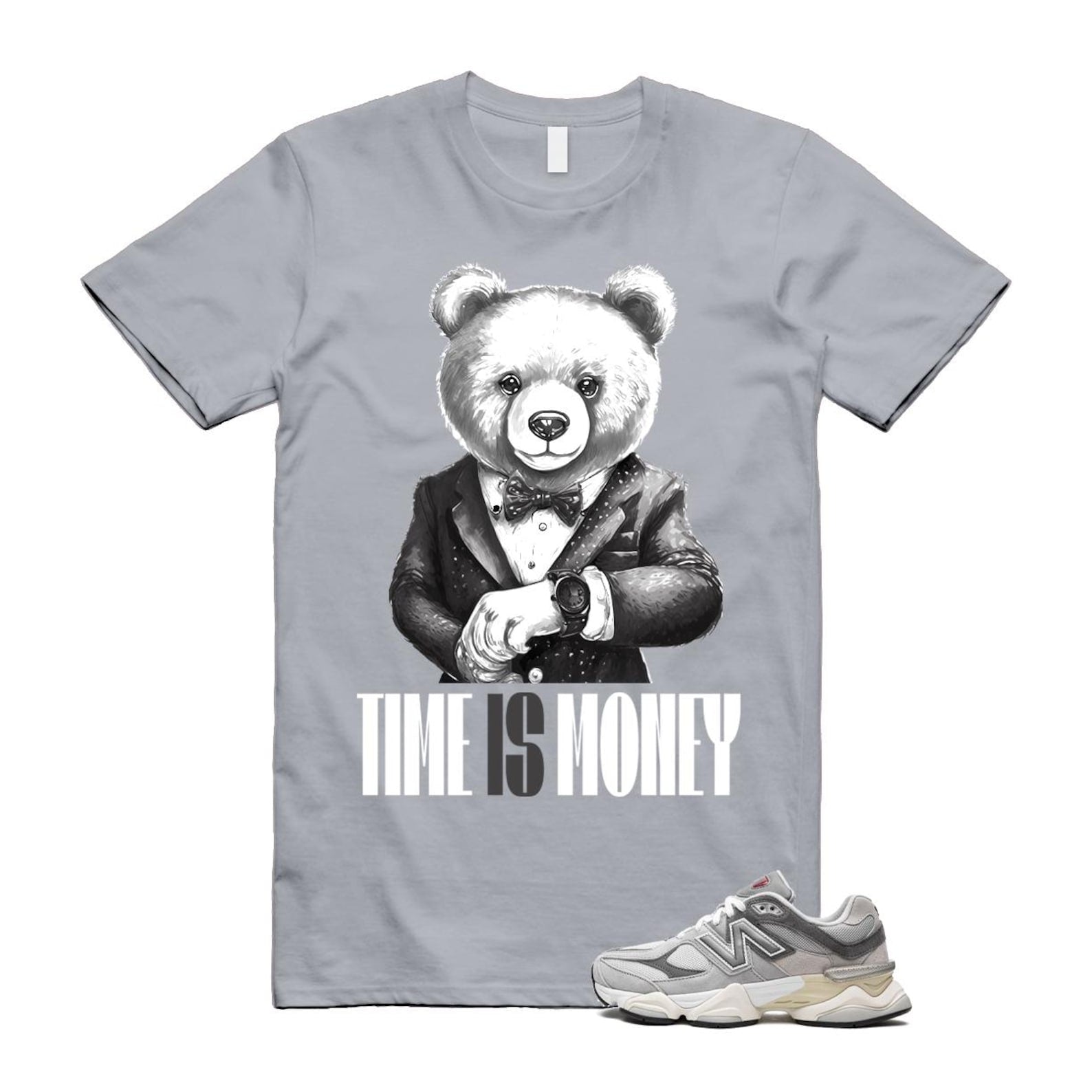 9060 Rain Cloud Grey Castlerock T Shirt Match TIM U9060GRY T-Shirt, Sneaker Match Tee