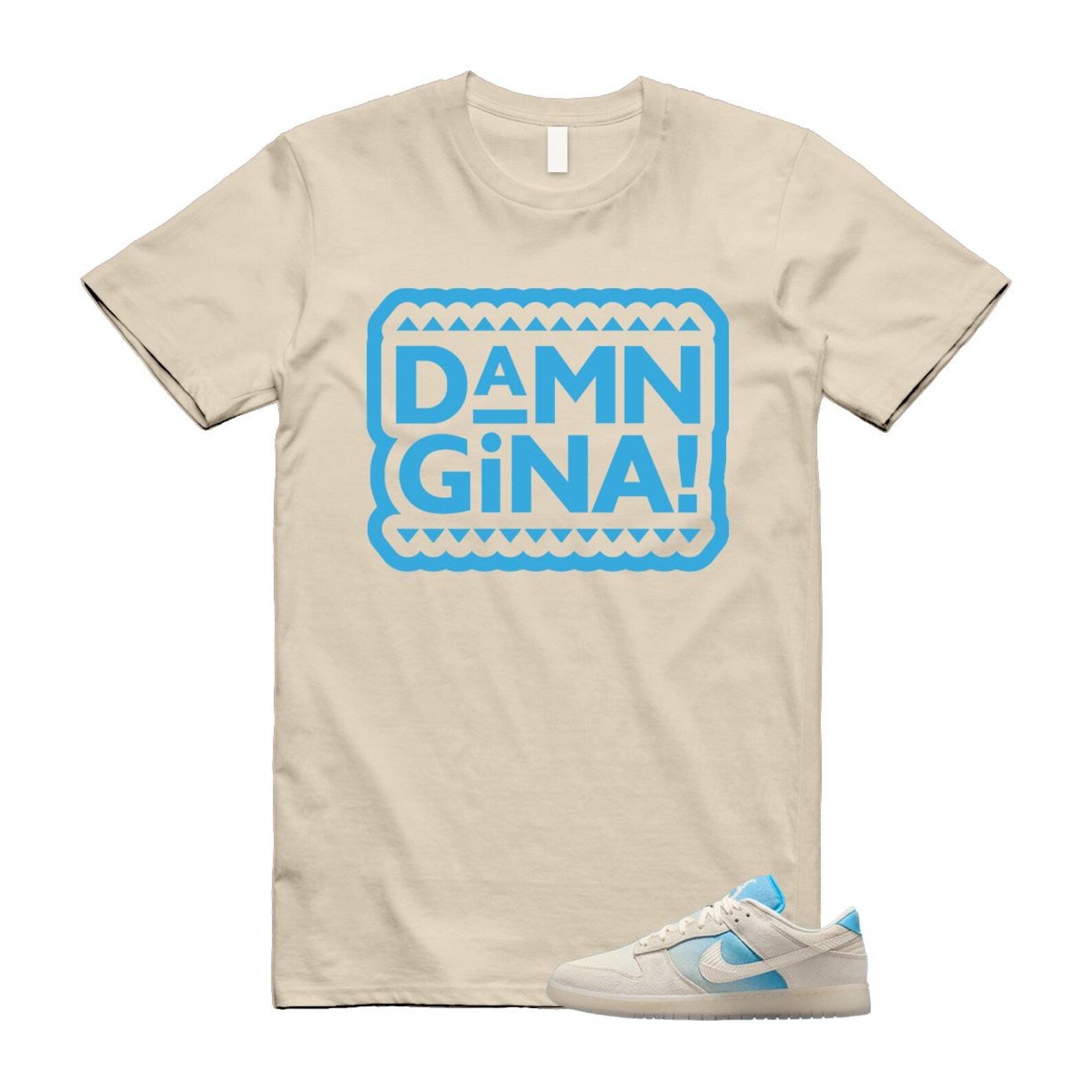 Dunk LA Sail Pale Ivory Baltic Blue SE T Shirt Match GINA HQ3621-133 T-Shirt, Sneaker Match Tee