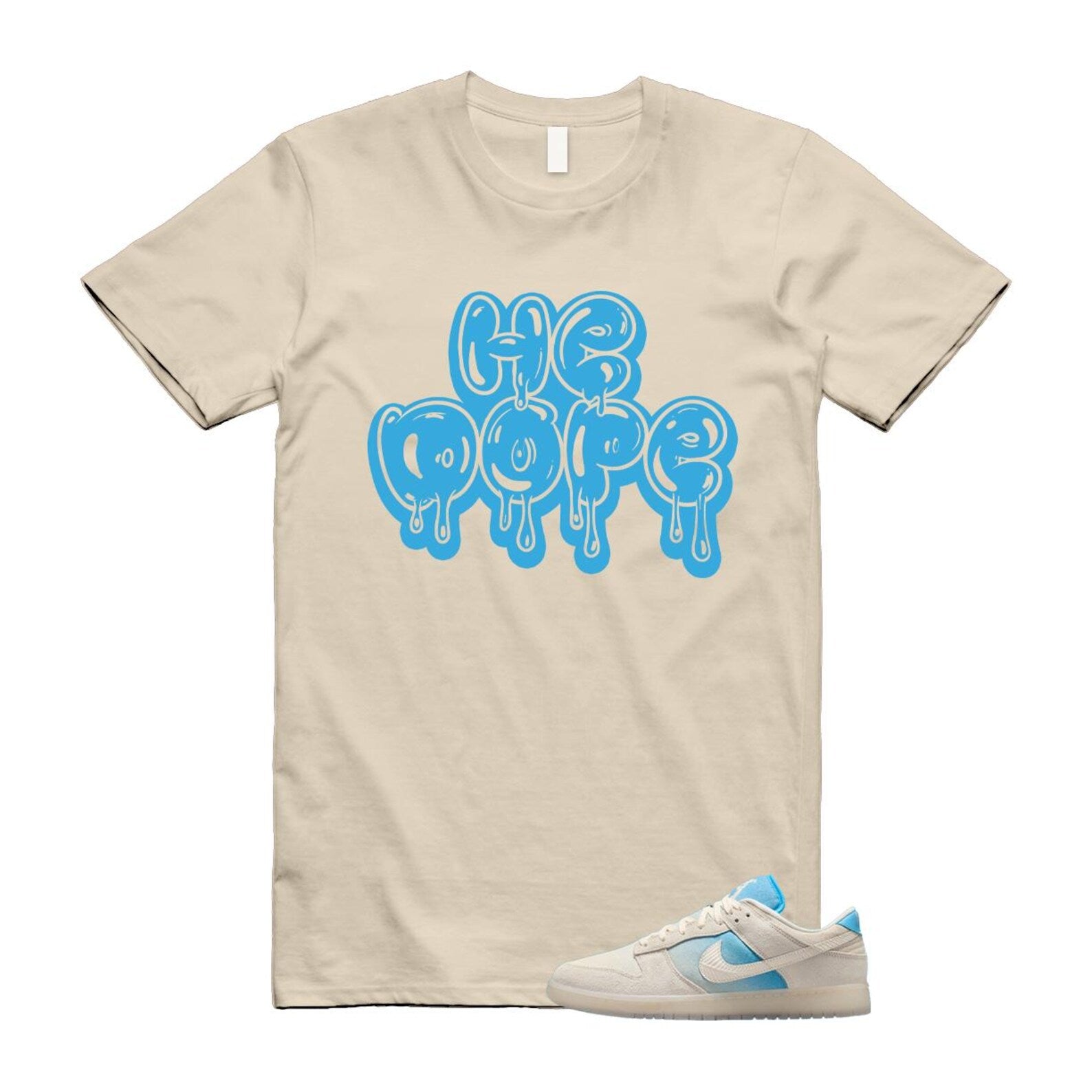 Dunk LA Sail Pale Ivory Baltic Blue SE T Shirt Match HEDOPE HQ3621-133 T-Shirt, Sneaker Match Tee