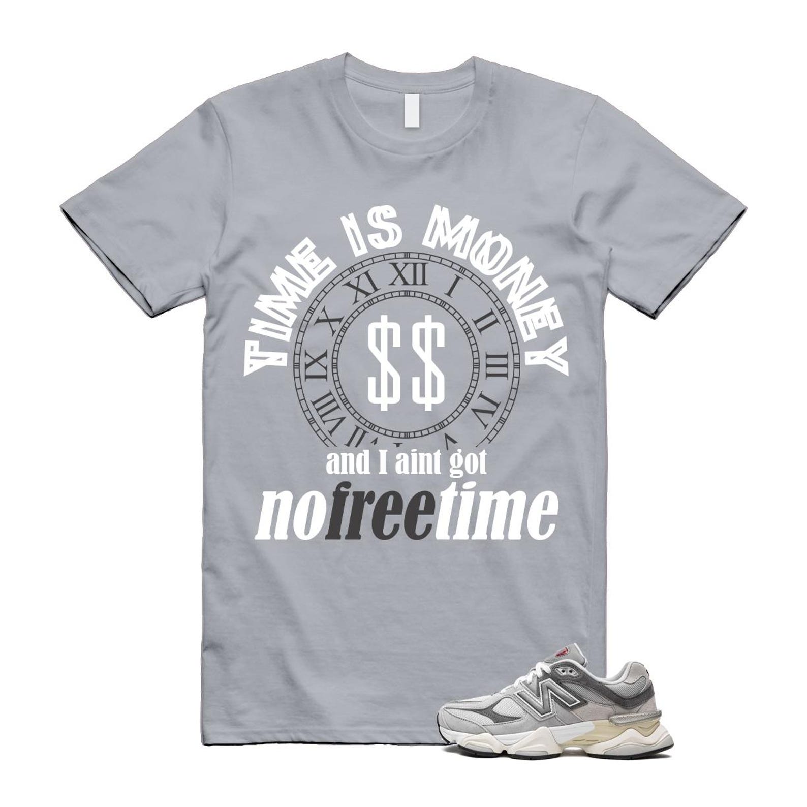 9060 Rain Cloud Grey Castlerock T Shirt Match FREE TIME U9060GRY T-Shirt, Sneaker Match Tee