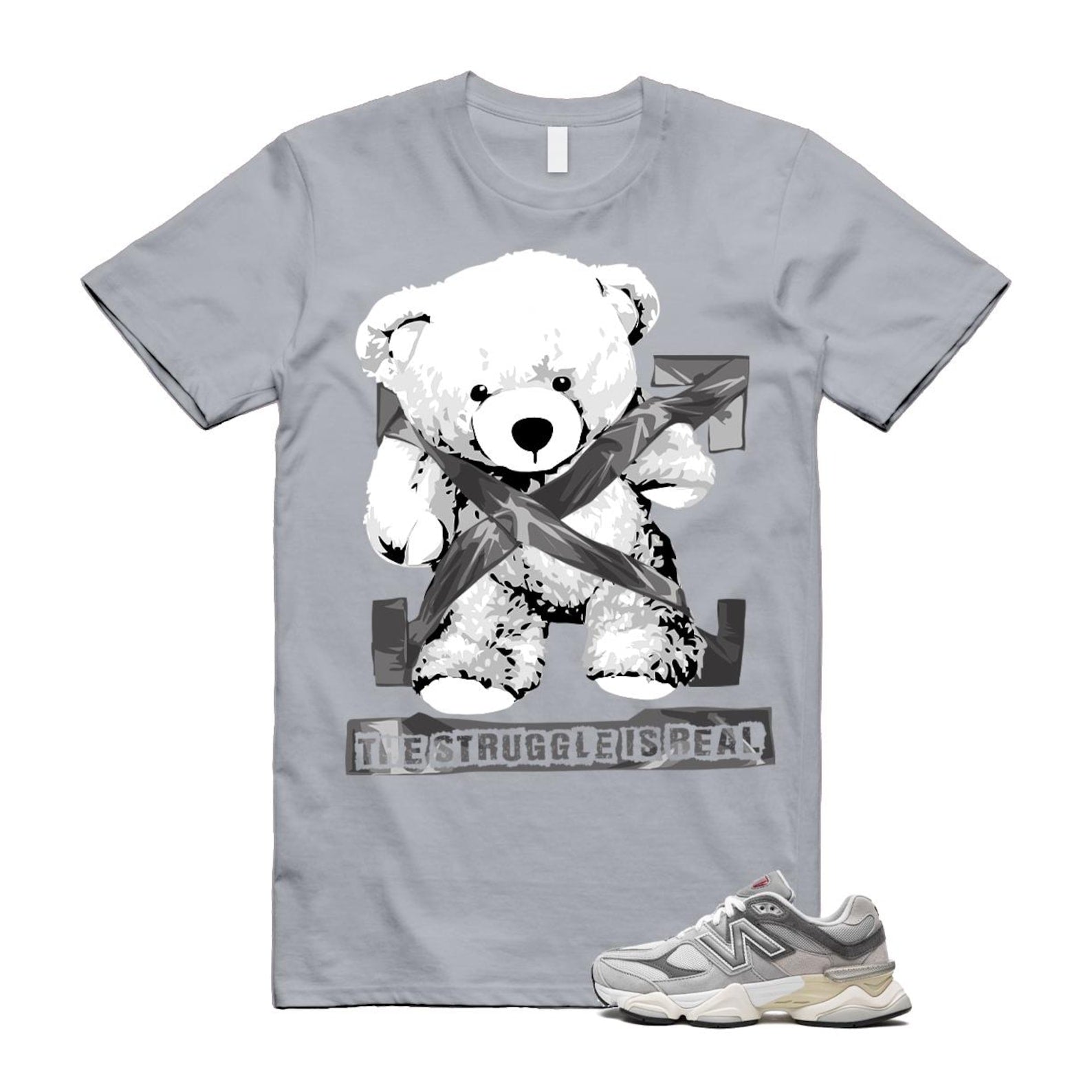 9060 Rain Cloud Grey Castlerock T Shirt Match STRUG U9060GRY T-Shirt, Sneaker Match Tee