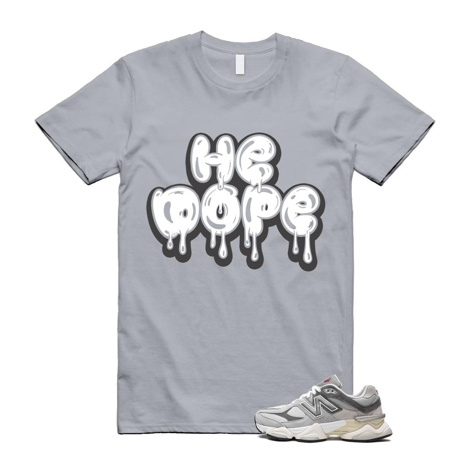 9060 Rain Cloud Grey Castlerock T Shirt Match HE DOPE U9060GRY T-Shirt, Sneaker Match Tee
