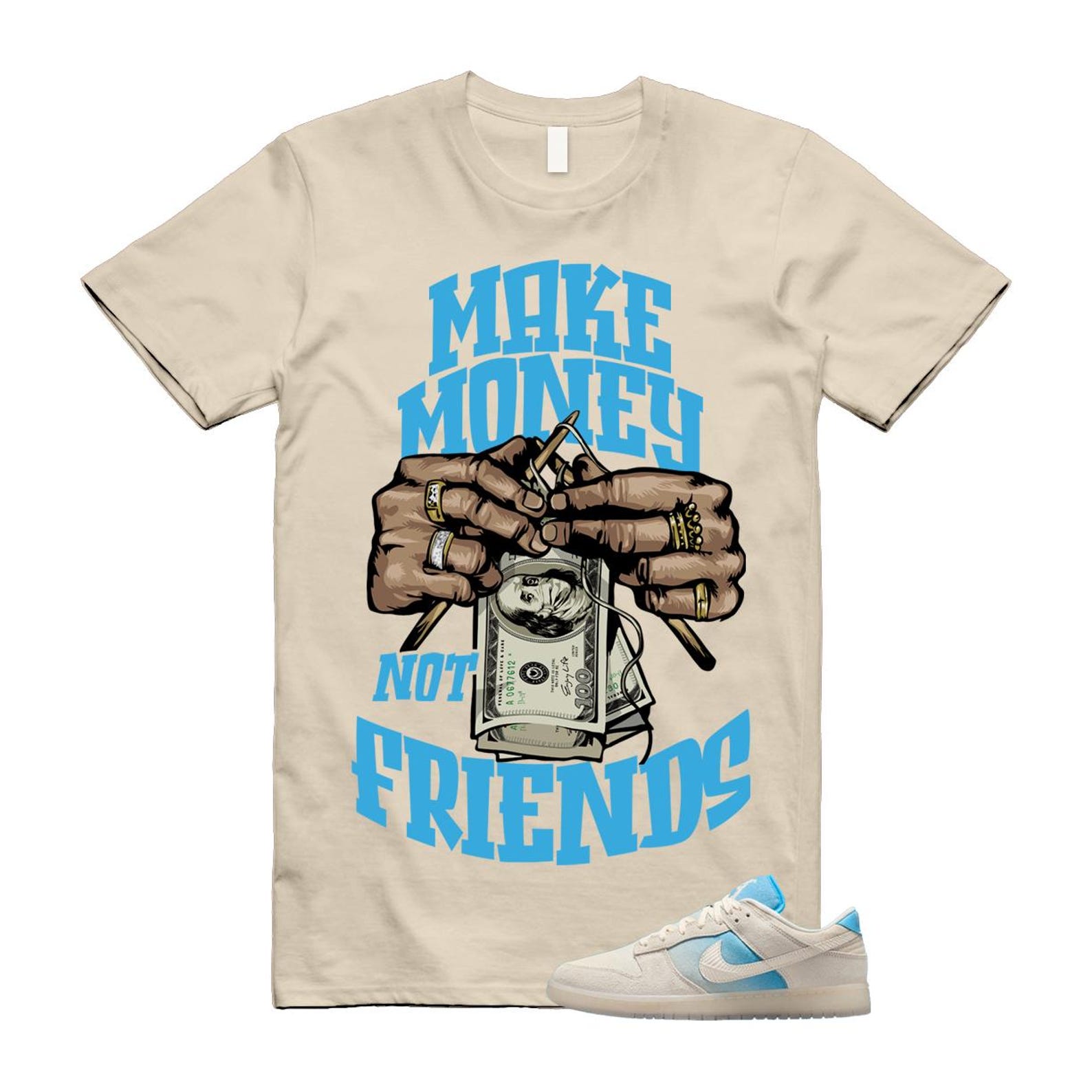 Dunk LA Sail Pale Ivory Baltic Blue SE T Shirt Match MM HQ3621-133 T-Shirt, Sneaker Match Tee
