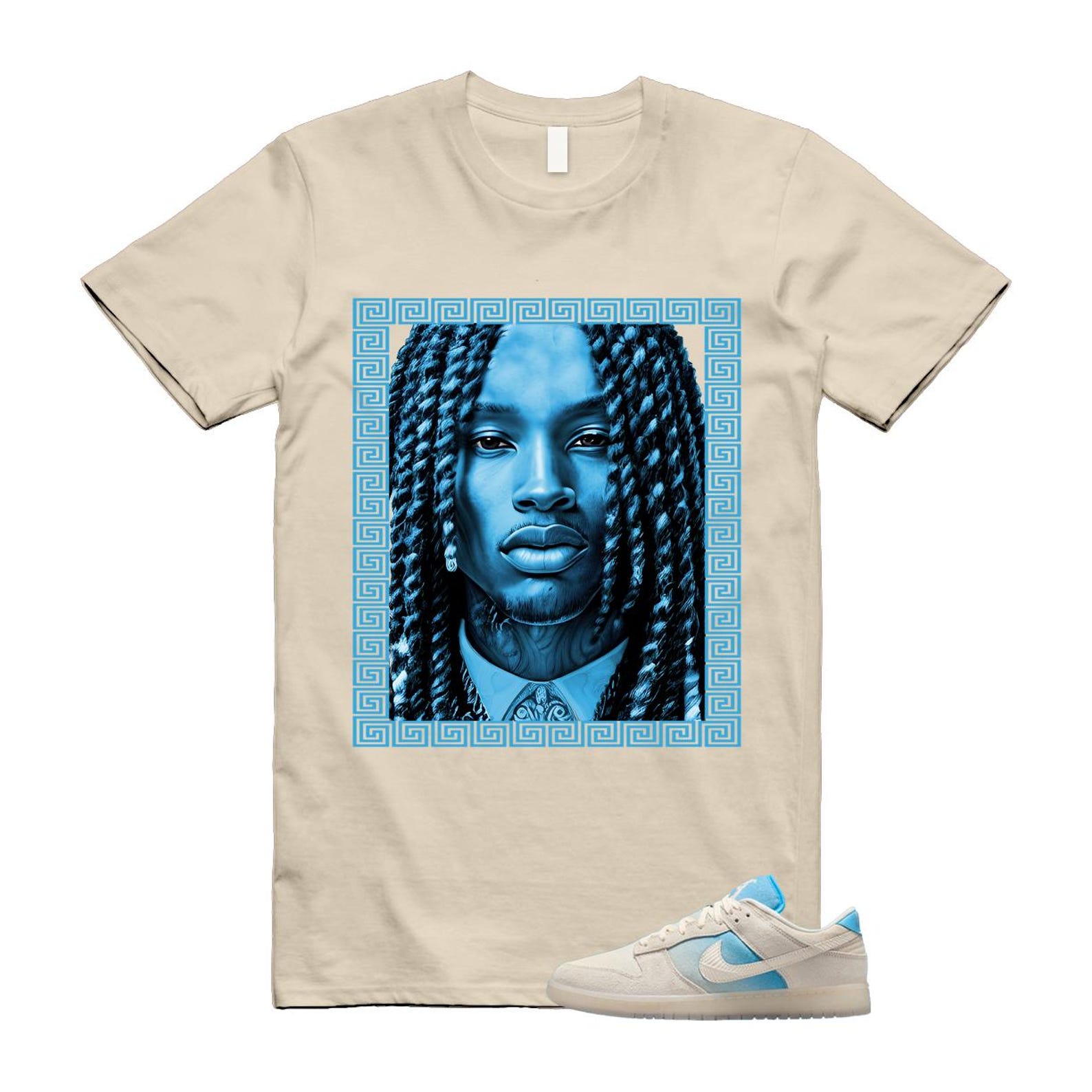 Dunk LA Sail Pale Ivory Baltic Blue SE T Shirt Match VON HQ3621-133 T-Shirt, Sneaker Match Tee