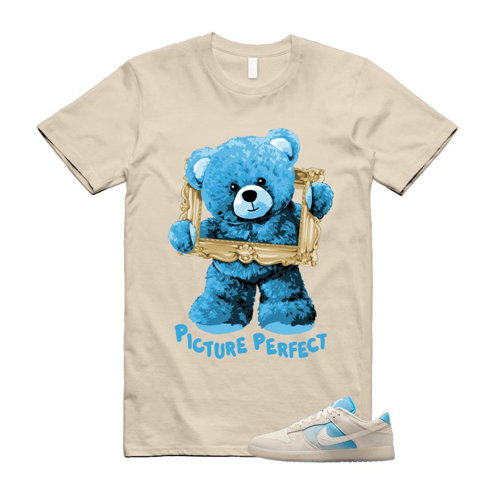 Dunk LA Sail Pale Ivory Baltic Blue SE T Shirt Match PIC HQ3621-133 T-Shirt, Sneaker Match Tee
