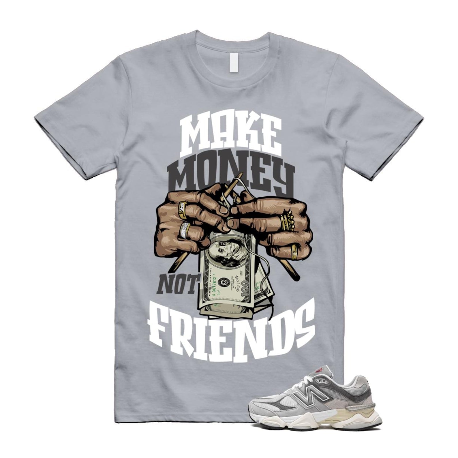 9060 Rain Cloud Grey Castlerock T Shirt Match MM U9060GRY T-Shirt, Sneaker Match Tee