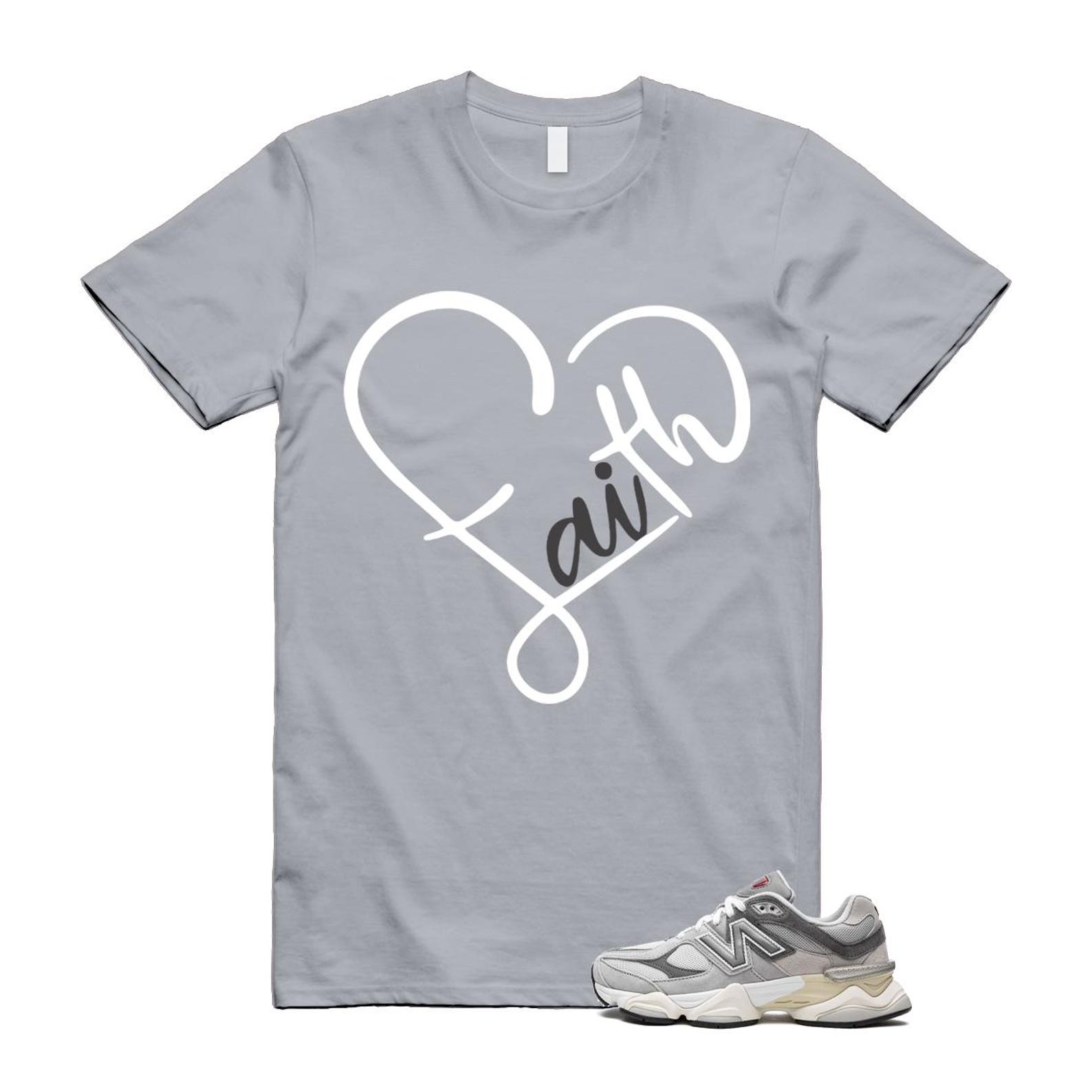 9060 Rain Cloud Grey Castlerock T Shirt Match FAITH U9060GRY T-Shirt, Sneaker Match Tee