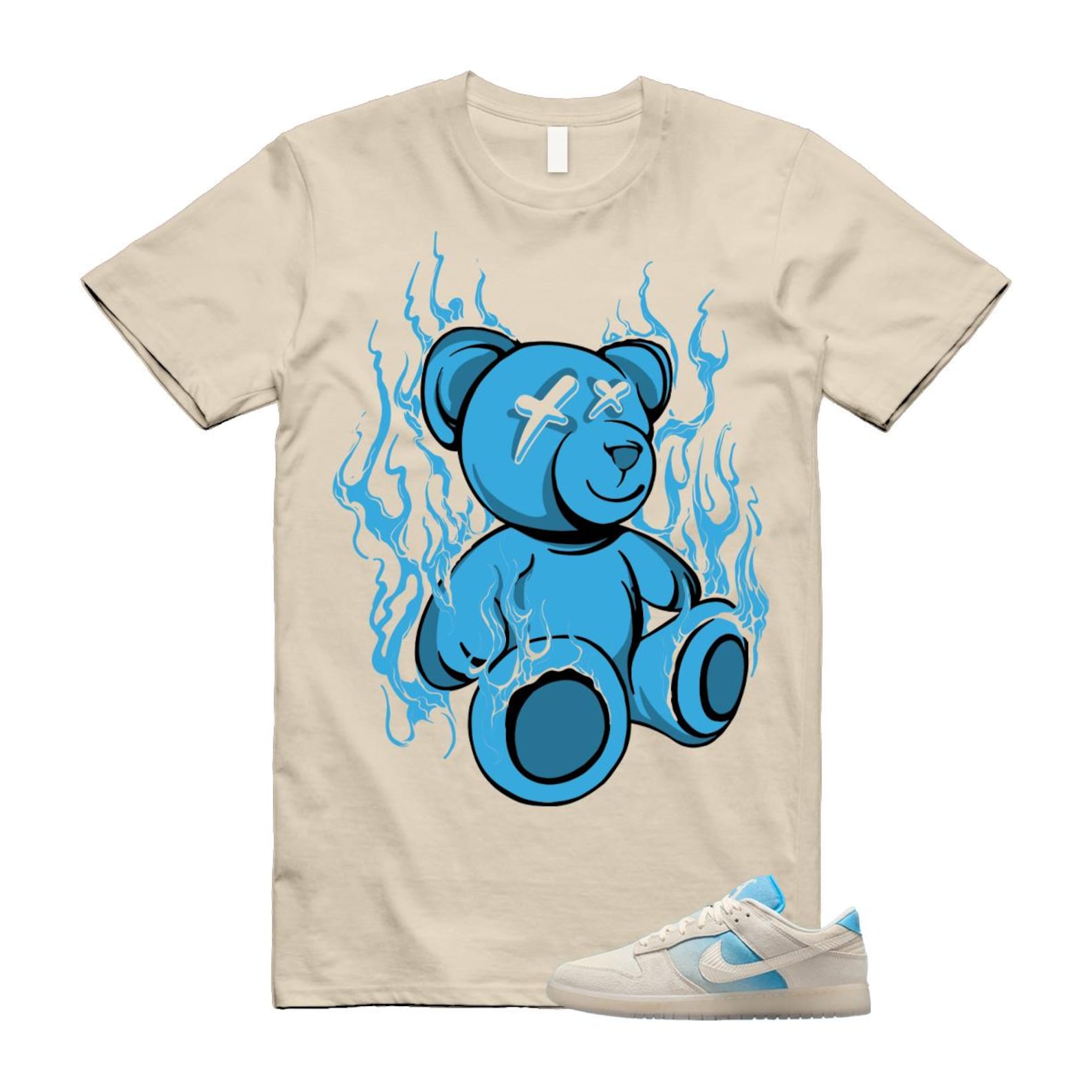 Dunk LA Sail Pale Ivory Baltic Blue SE T Shirt Match LIT HQ3621-133 T-Shirt, Sneaker Match Tee