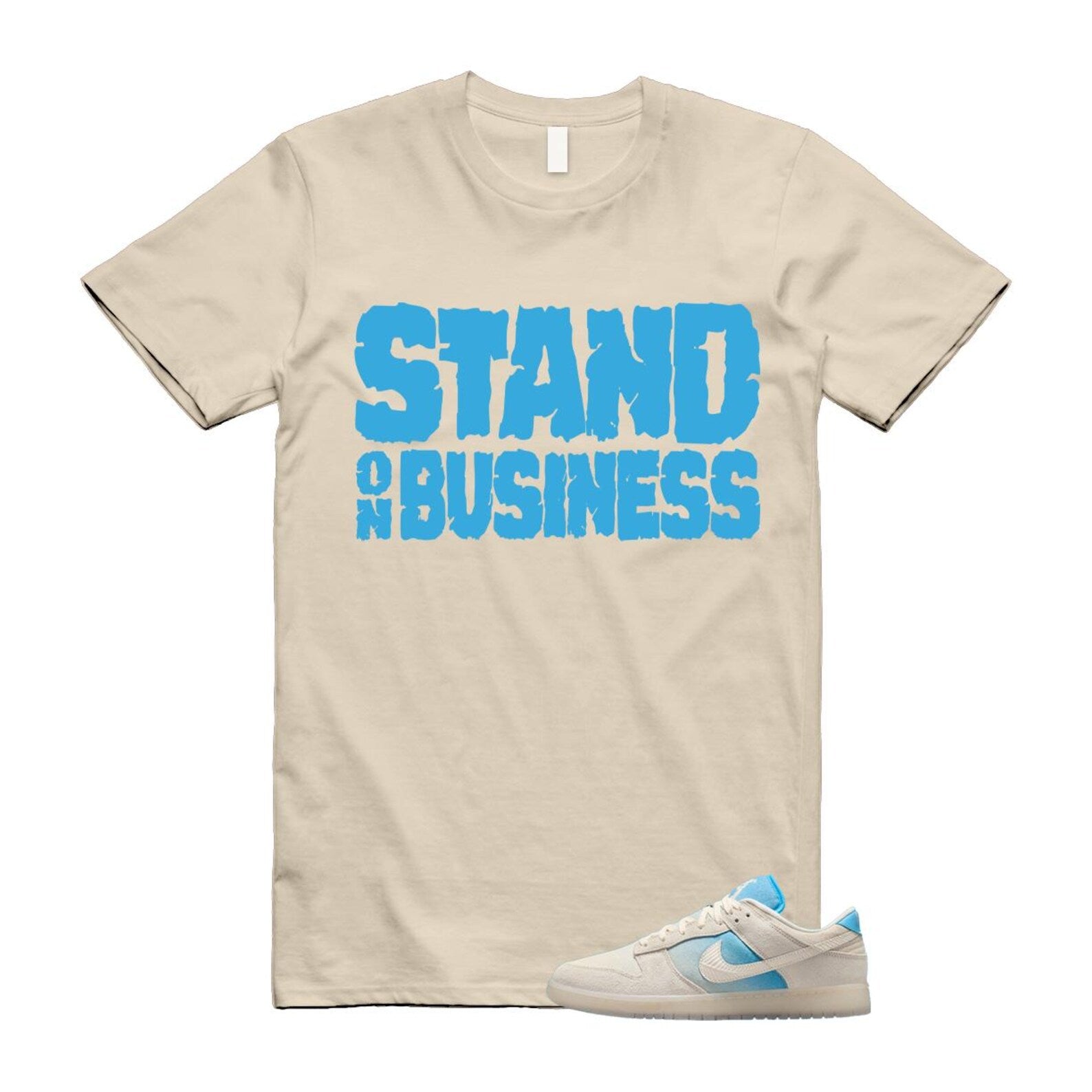 Dunk LA Sail Pale Ivory Baltic Blue SE T Shirt Match Stand On Business HQ3621-133 T-Shirt, Sneaker Match Tee