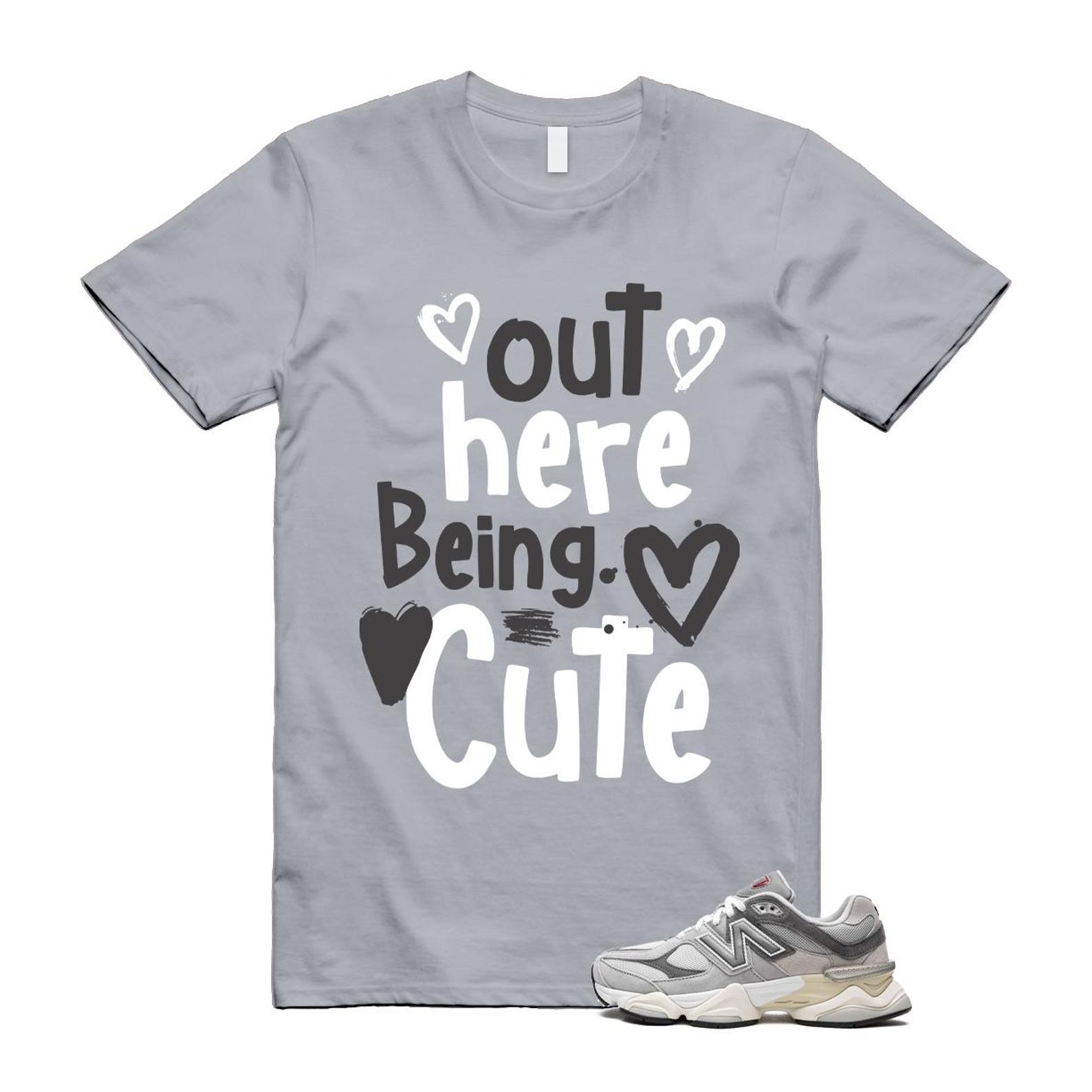 9060 Rain Cloud Grey Castlerock T Shirt Match Out Here Being Cute U9060GRY T-Shirt, Sneaker Match Tee