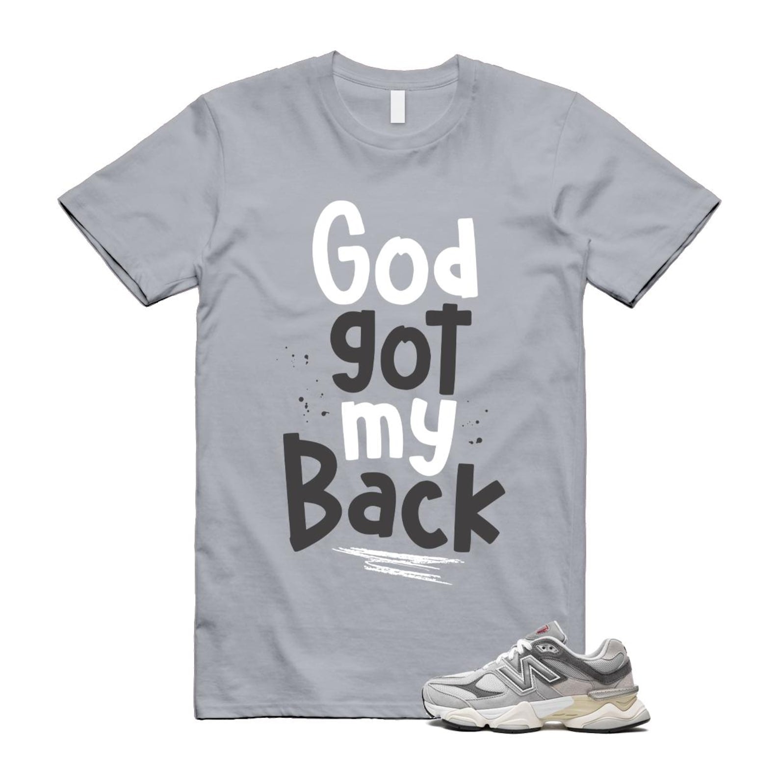 9060 Rain Cloud Grey Castlerock T Shirt Match GOD U9060GRY T-Shirt, Sneaker Match Tee