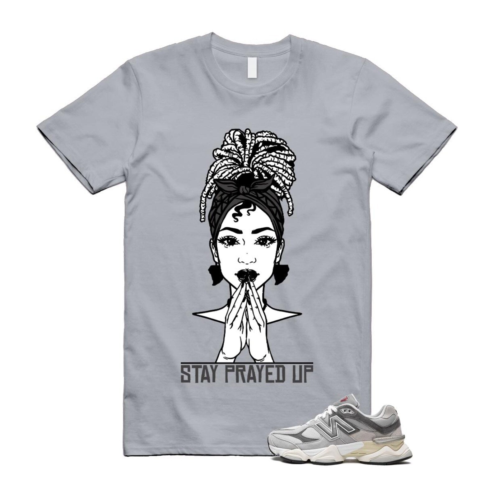 9060 Rain Cloud Grey Castlerock T Shirt Match PRAY U9060GRY T-Shirt, Sneaker Match Tee