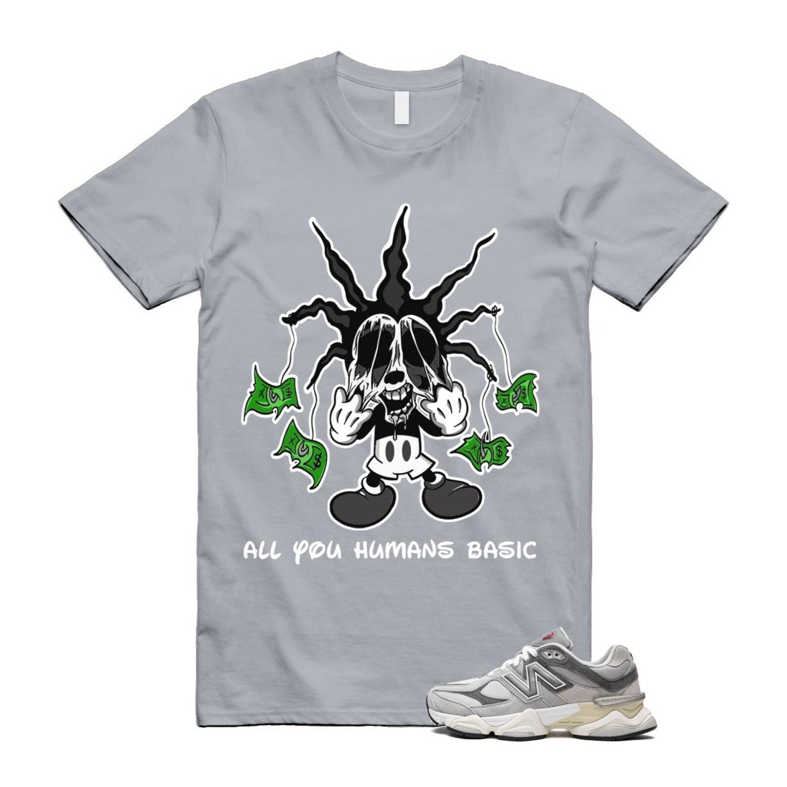 9060 Rain Cloud Grey Castlerock T Shirt Match HOOK U9060GRY T-Shirt, Sneaker Match Tee